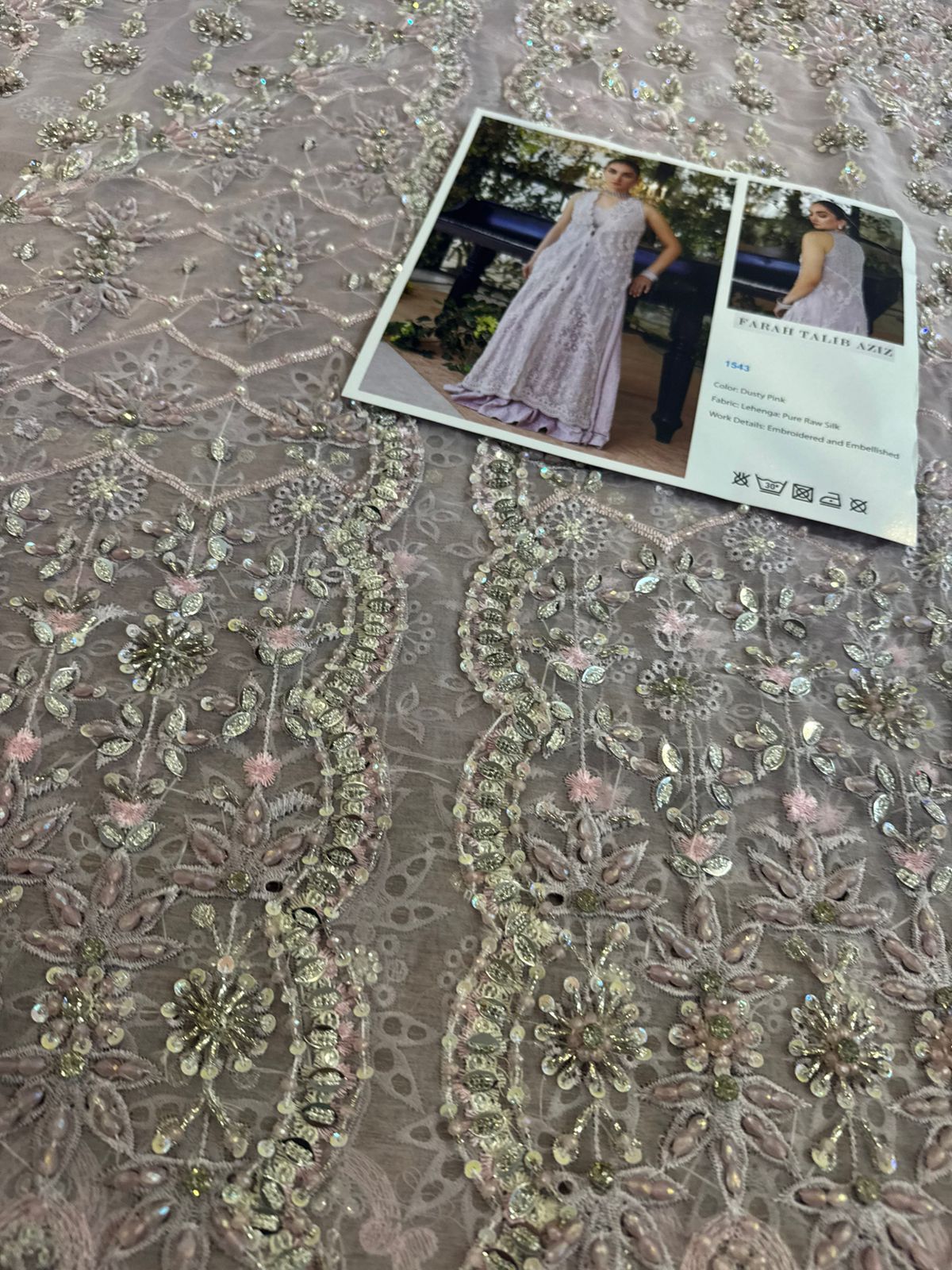 Farah Talib Aziz Dusty Pink Embellished Jacket & Lehenga – Modern Wedding Edition