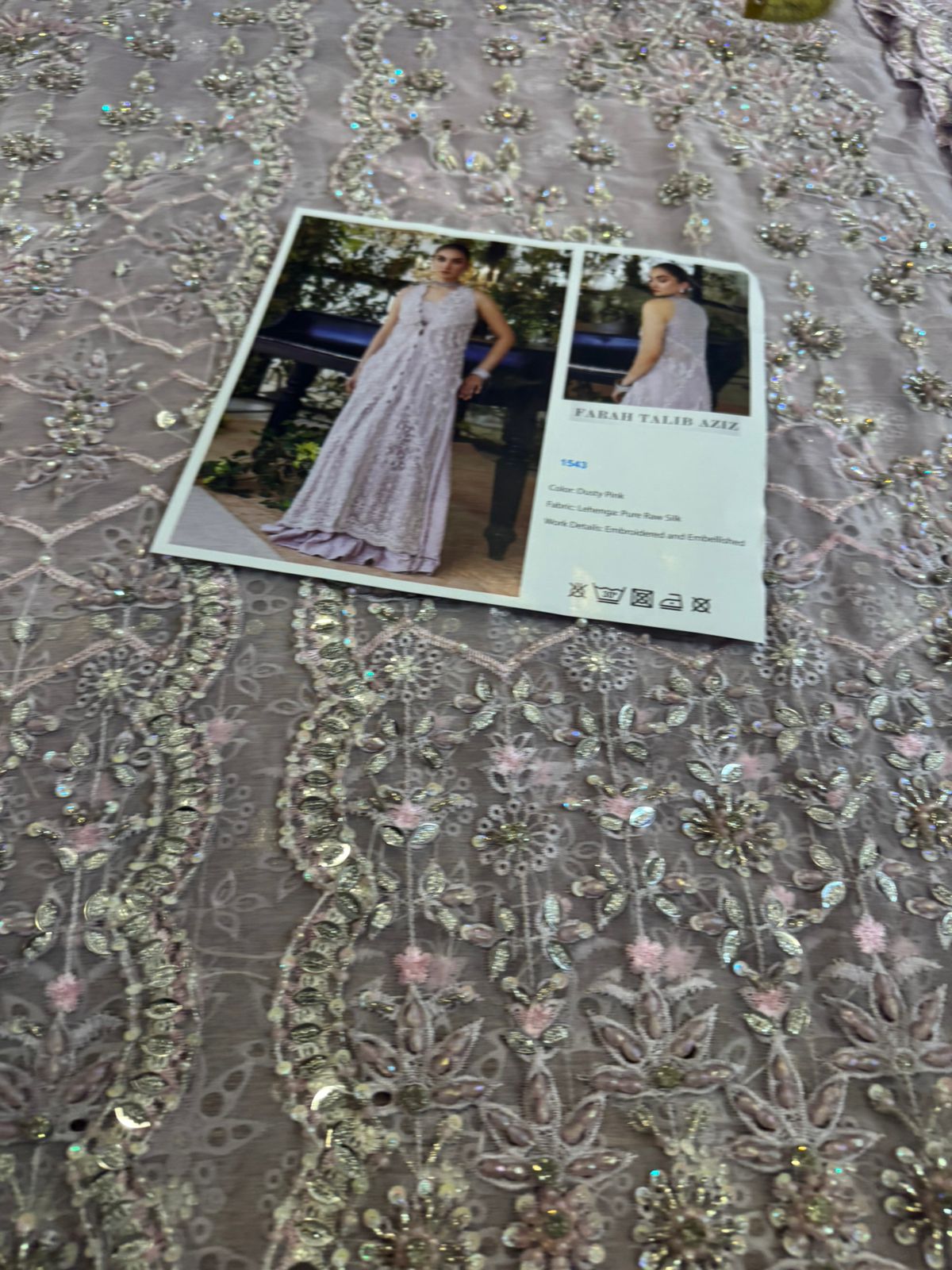 Farah Talib Aziz Dusty Pink Embellished Jacket & Lehenga – Modern Wedding Edition
