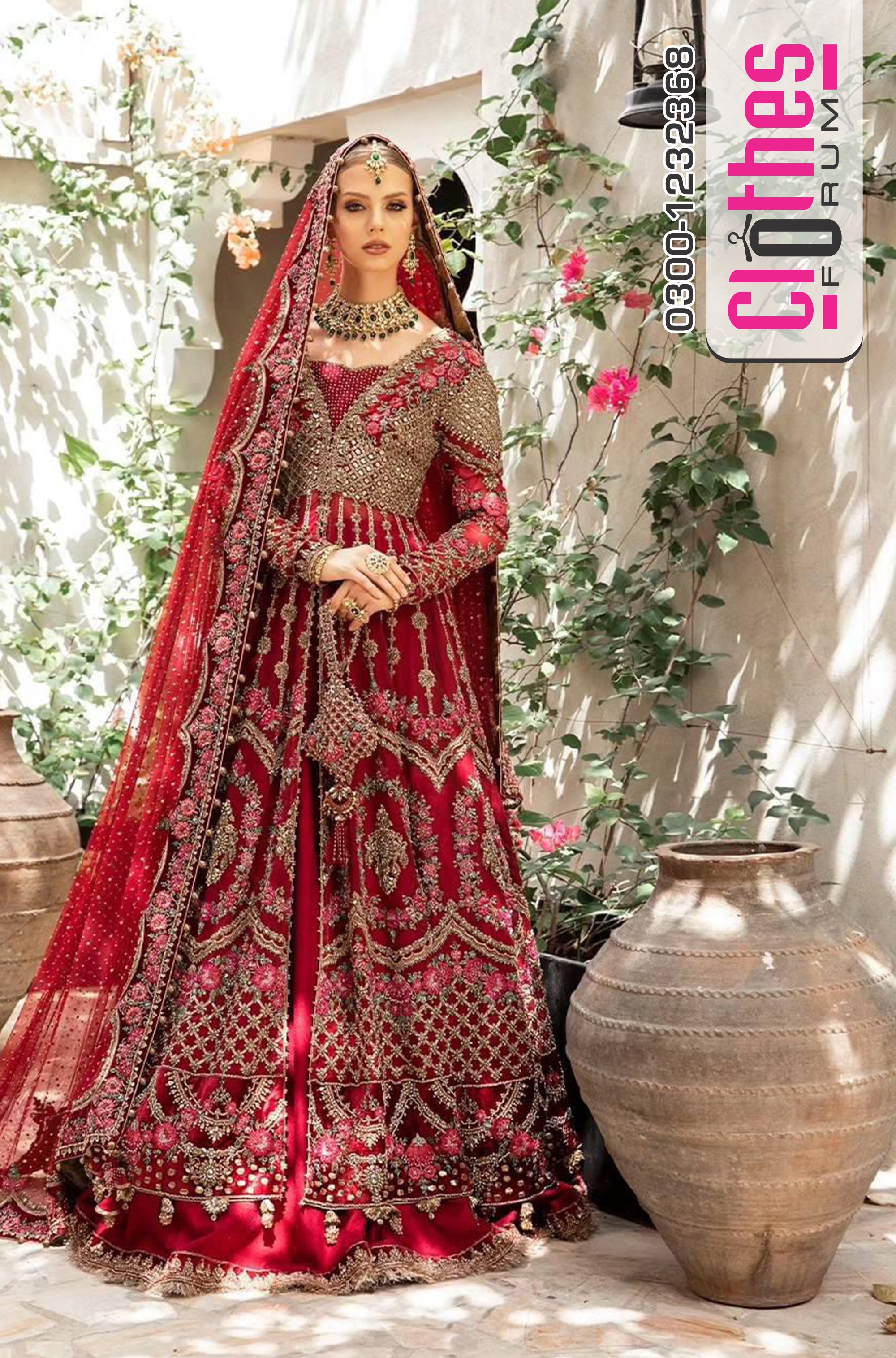 maria b red dress Maria B | Bridal Couture | Roza
