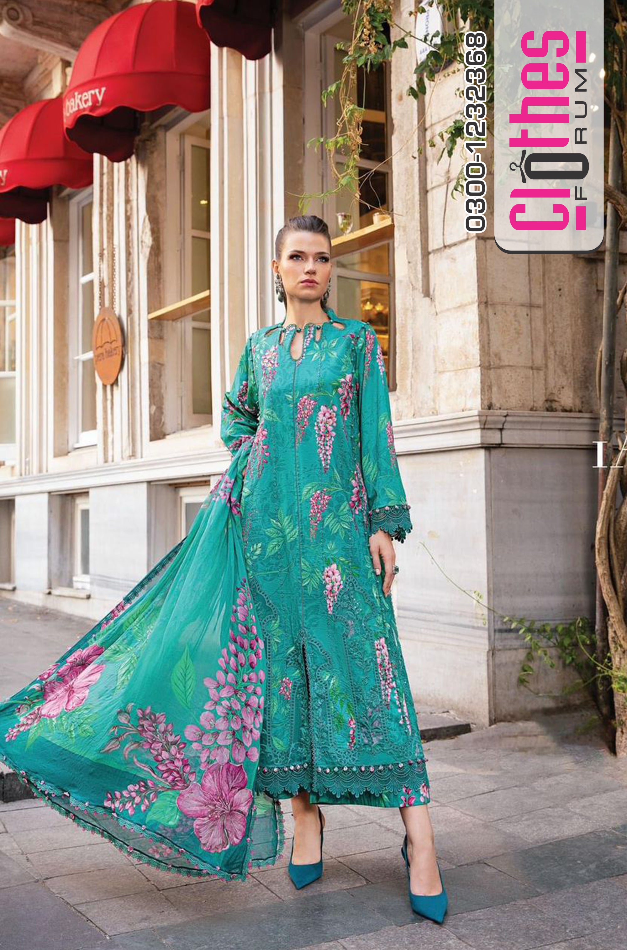 Maria B Mprint Sea Green Winter Collection clothesforum Maria B Mprint Sea Green Winter Collection clothesforum