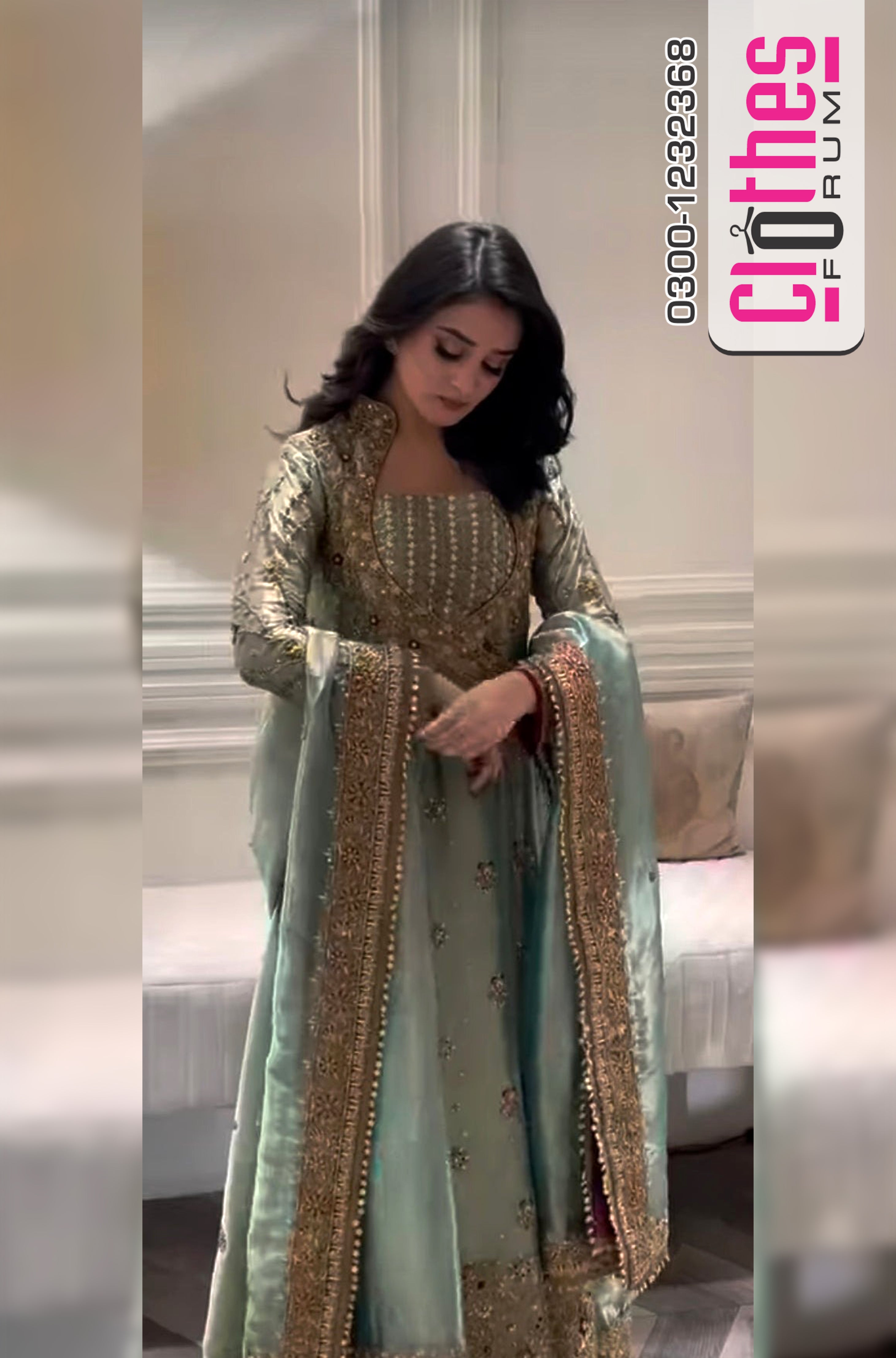 Haris Shakeel Luxury Embroidered Lawn Suit | Elegant 3-Piece Festive Formal