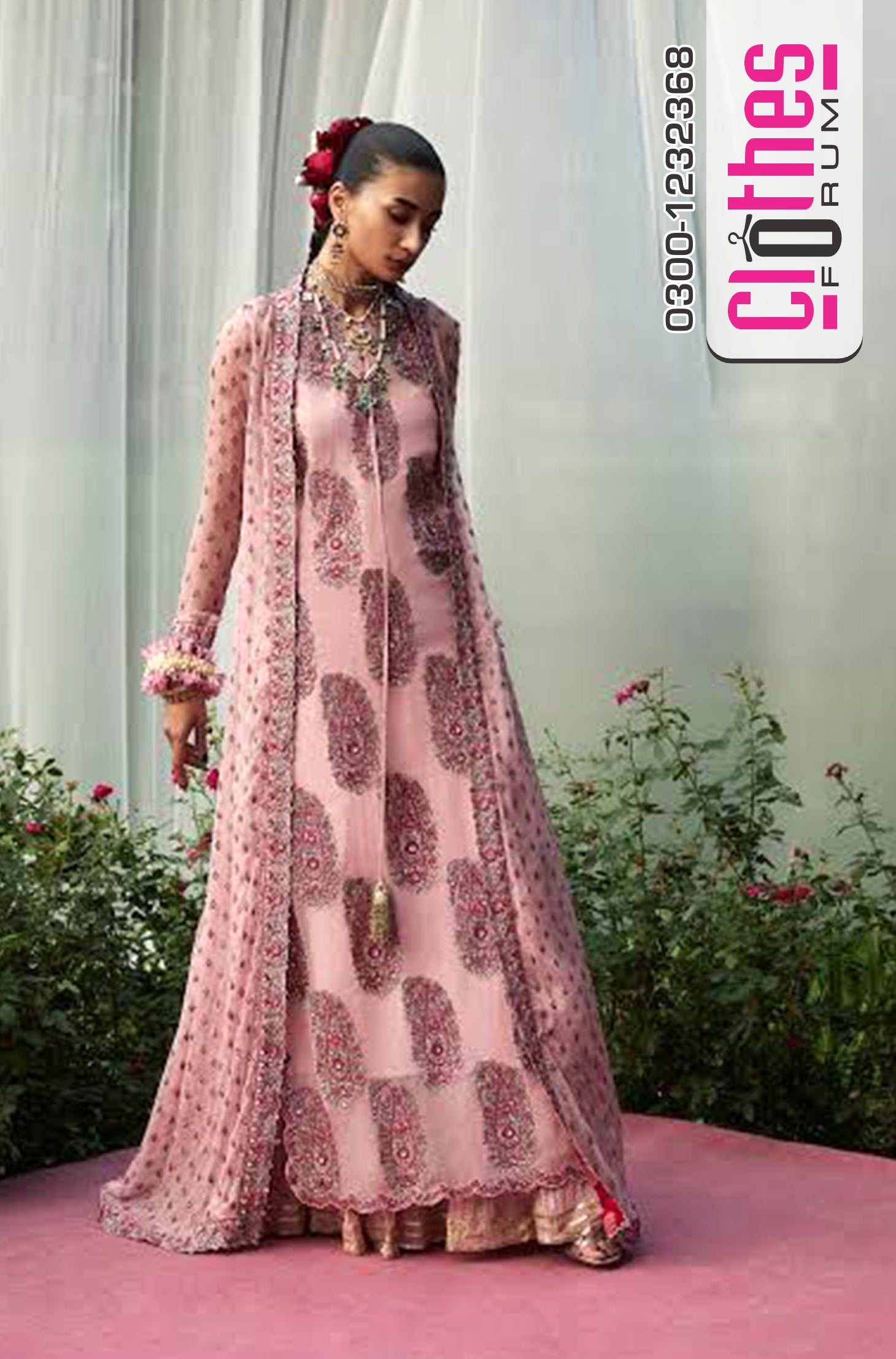 Hussain Rehar Festive Pret ’25 – Havena Powder Pink Sharara Set