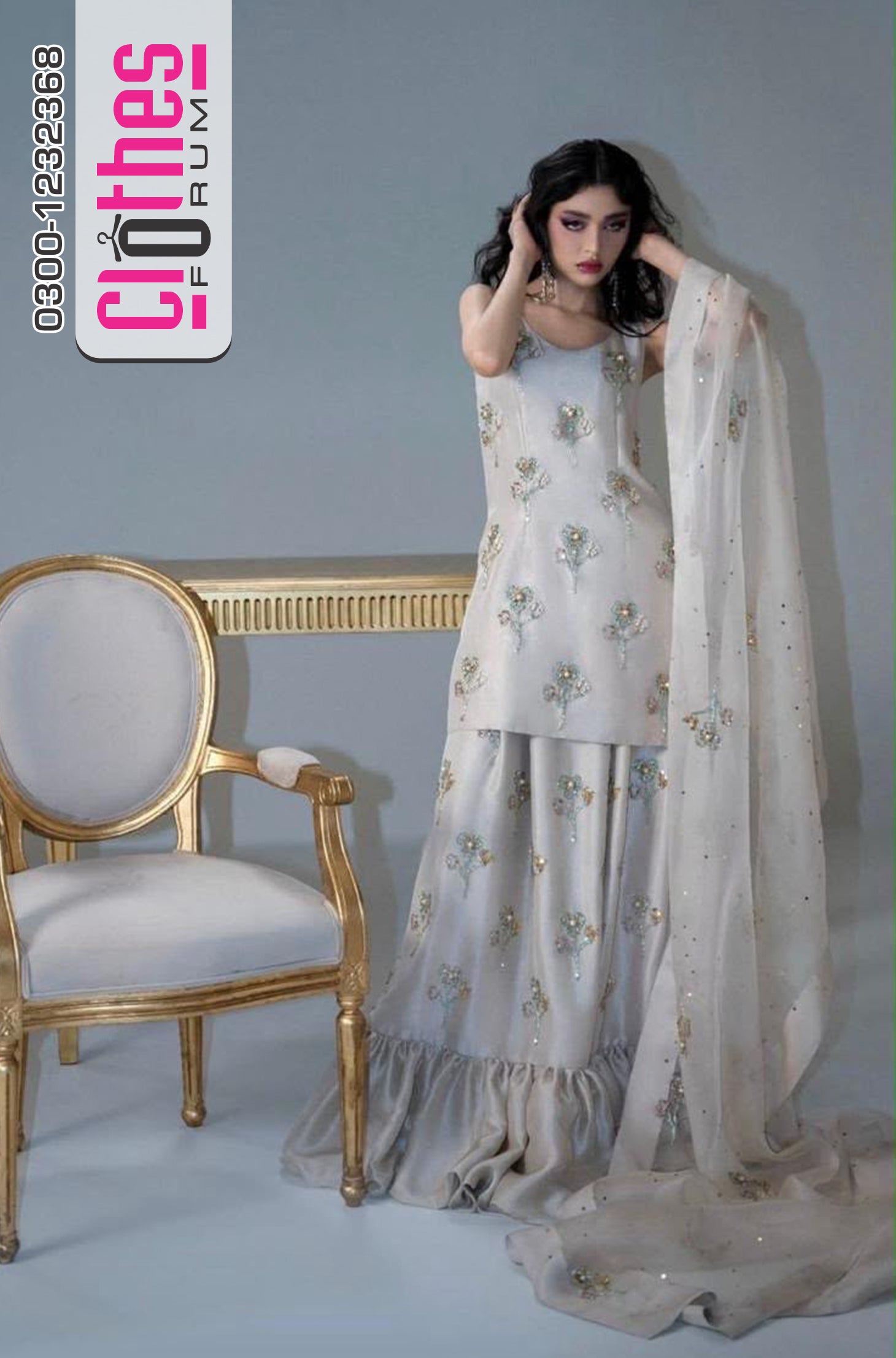 Inspired by Muse Ivory Shalwar Kameez | Ready to Dispatch 3PC