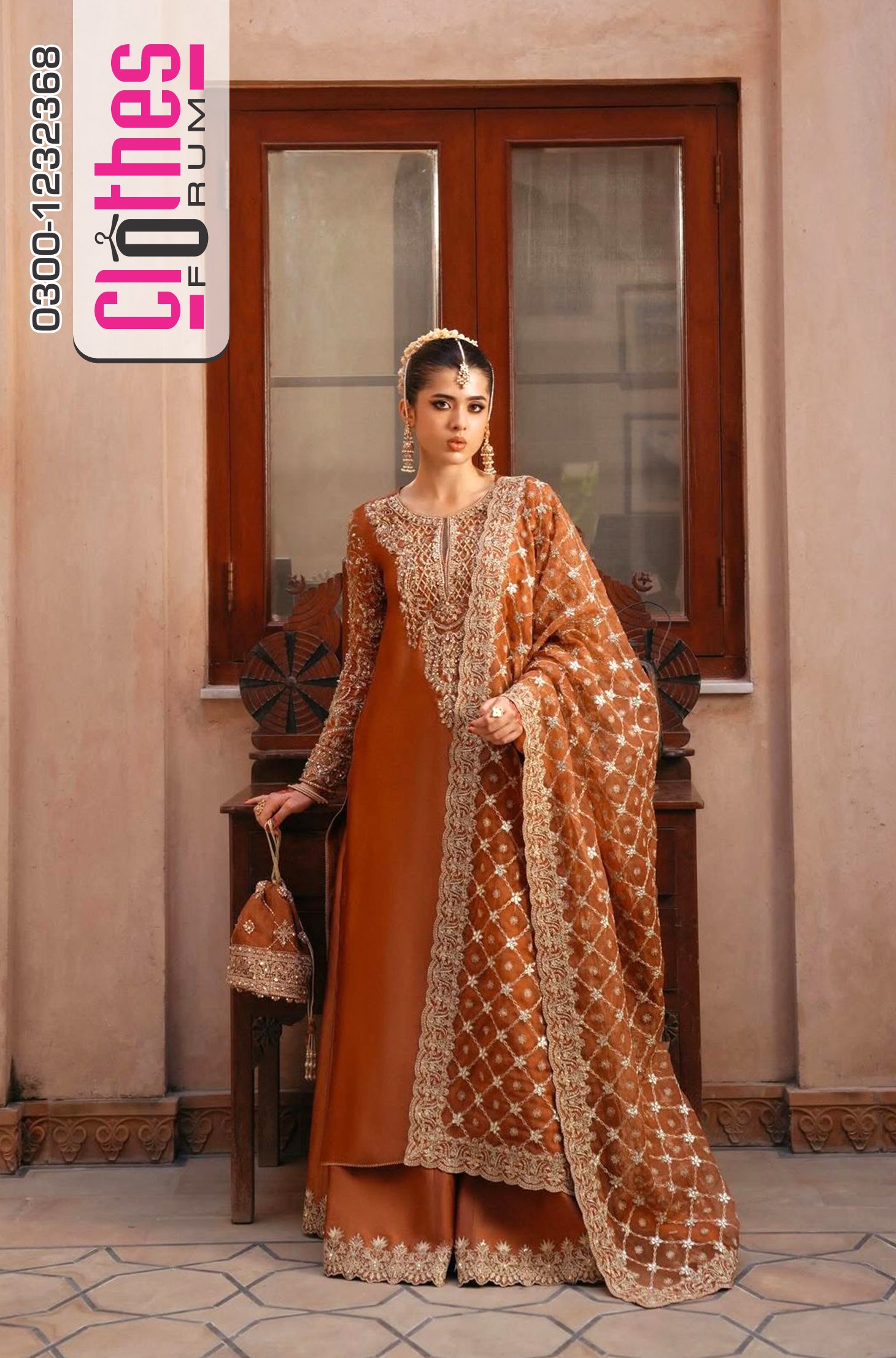 Kanwal Malik Wedding Edition – KM Rust Bridal Outfit