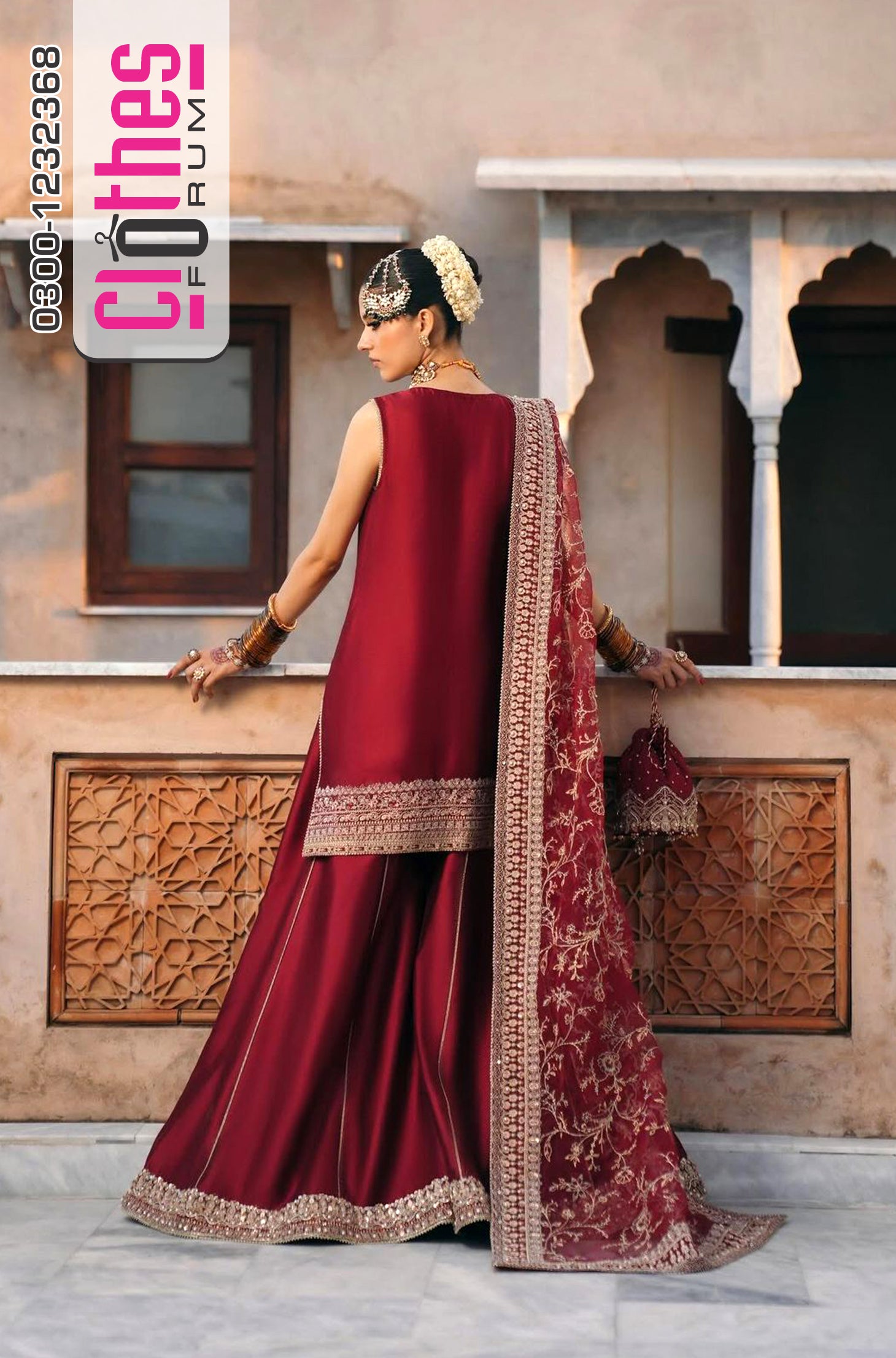 Kanwal Malik Wedding Edition – KM Red Chiffon Bridal Outfit
