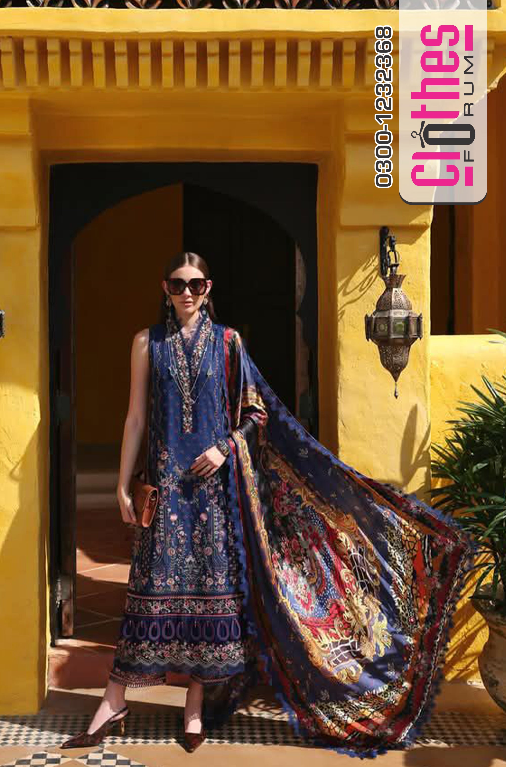 Kanwal Malik Enigmatic Navy Luxury Lawn – Elegance Reimagined for Summer