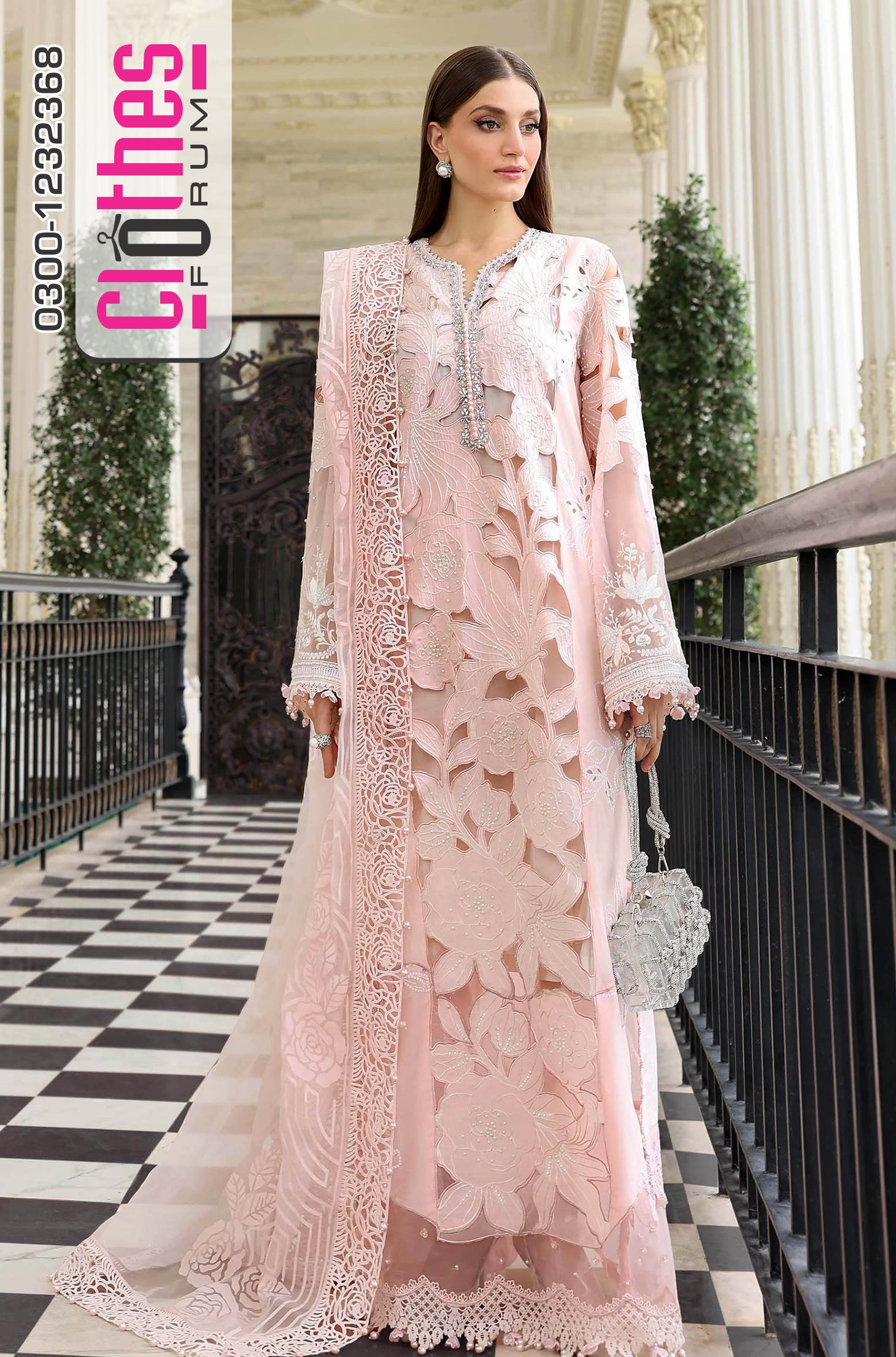 Maria B | Mint Green Embroidered Luxury 4-Piece Lawn Suit