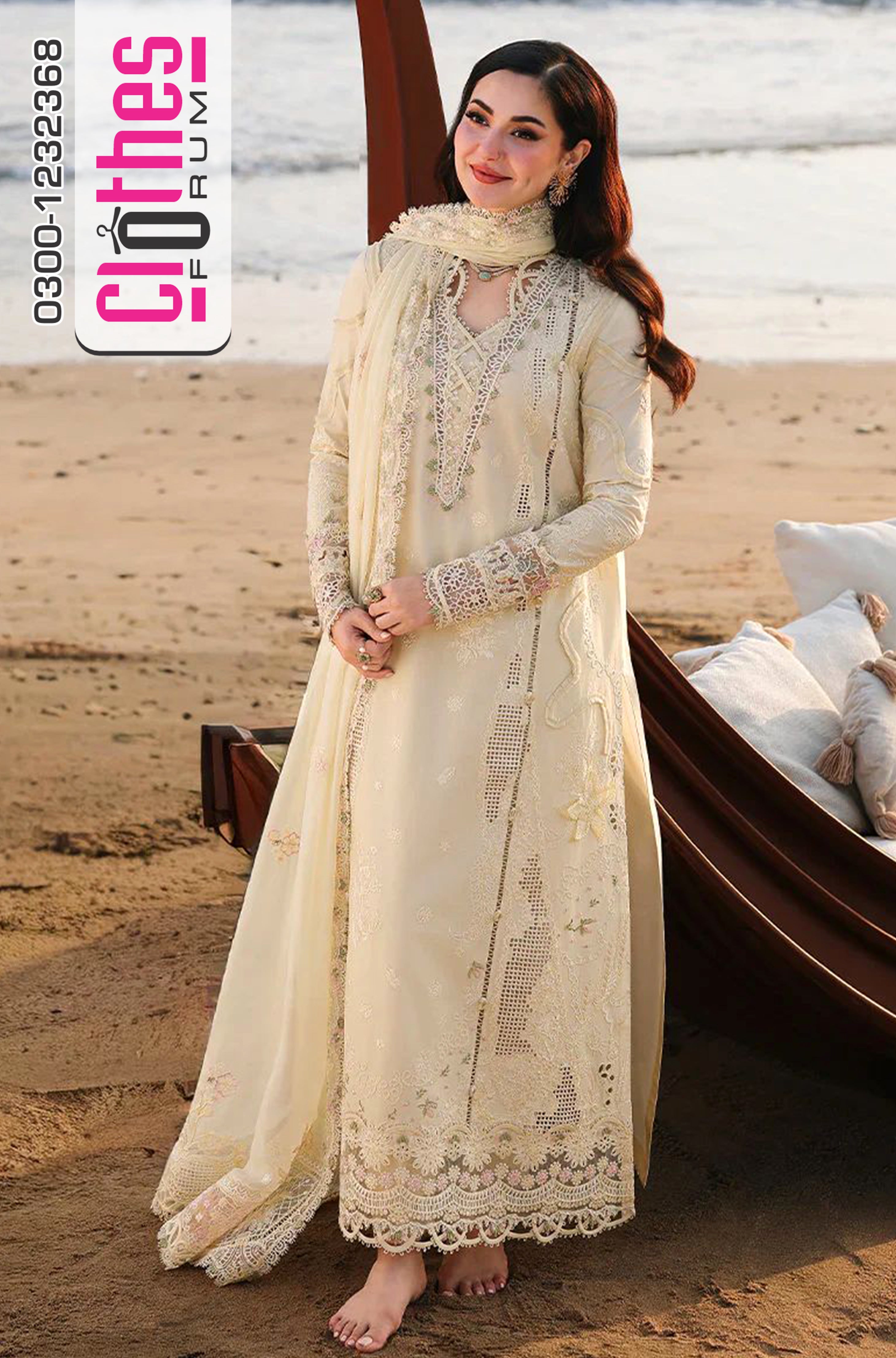 Qalamkar | Chikankari Luxury Lawn & Jacquard Dupatta