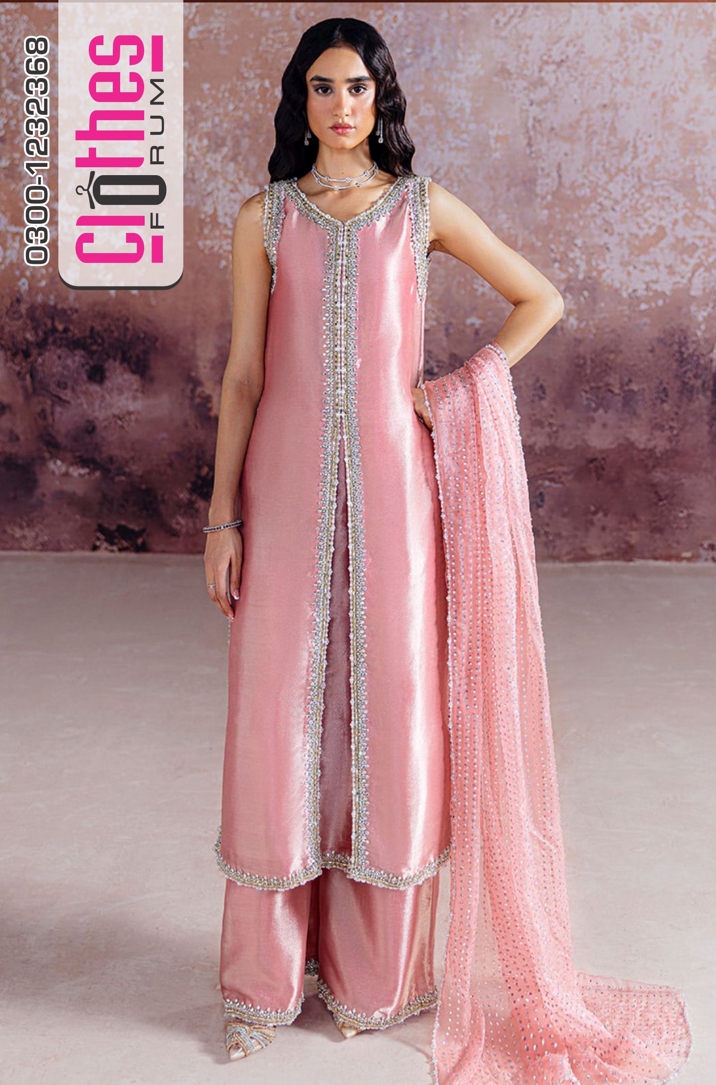 Sara Rohail – Pink Tissue Bridal Ensemble Wedding Edition