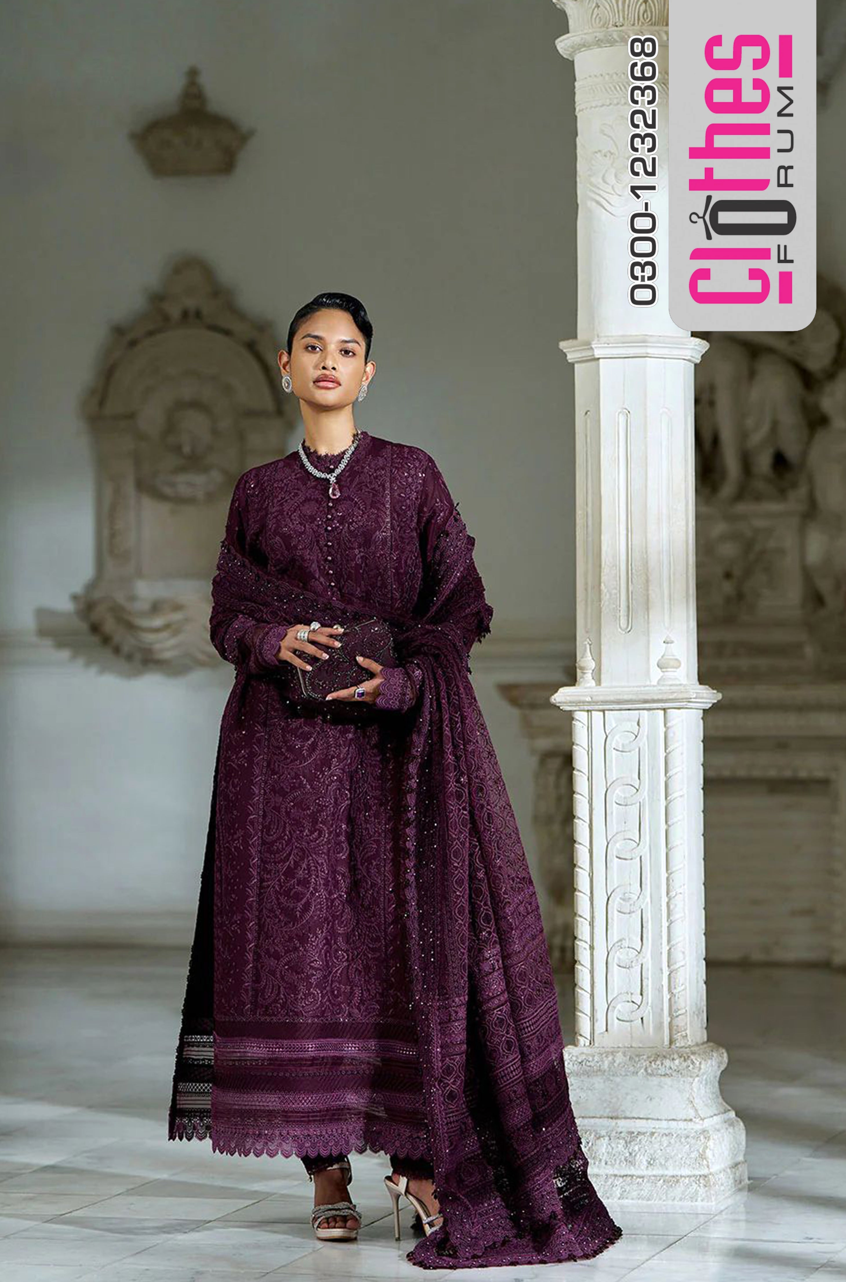 Sobia Nazir Peach Luxury Lawn 2026 | Embroidered Net Dupatta Suit