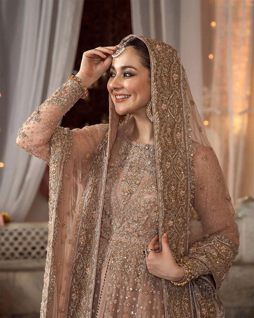 Faiza Saqlain Peach Pink Bridal Lehenga Maxi – A Timeless Wedding