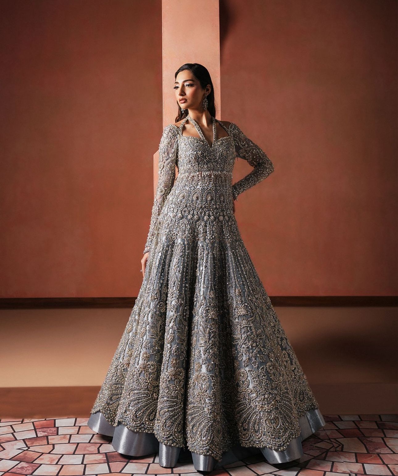 Soraya – Icy Silver-Blue Bridal Maxi Wedding Edition