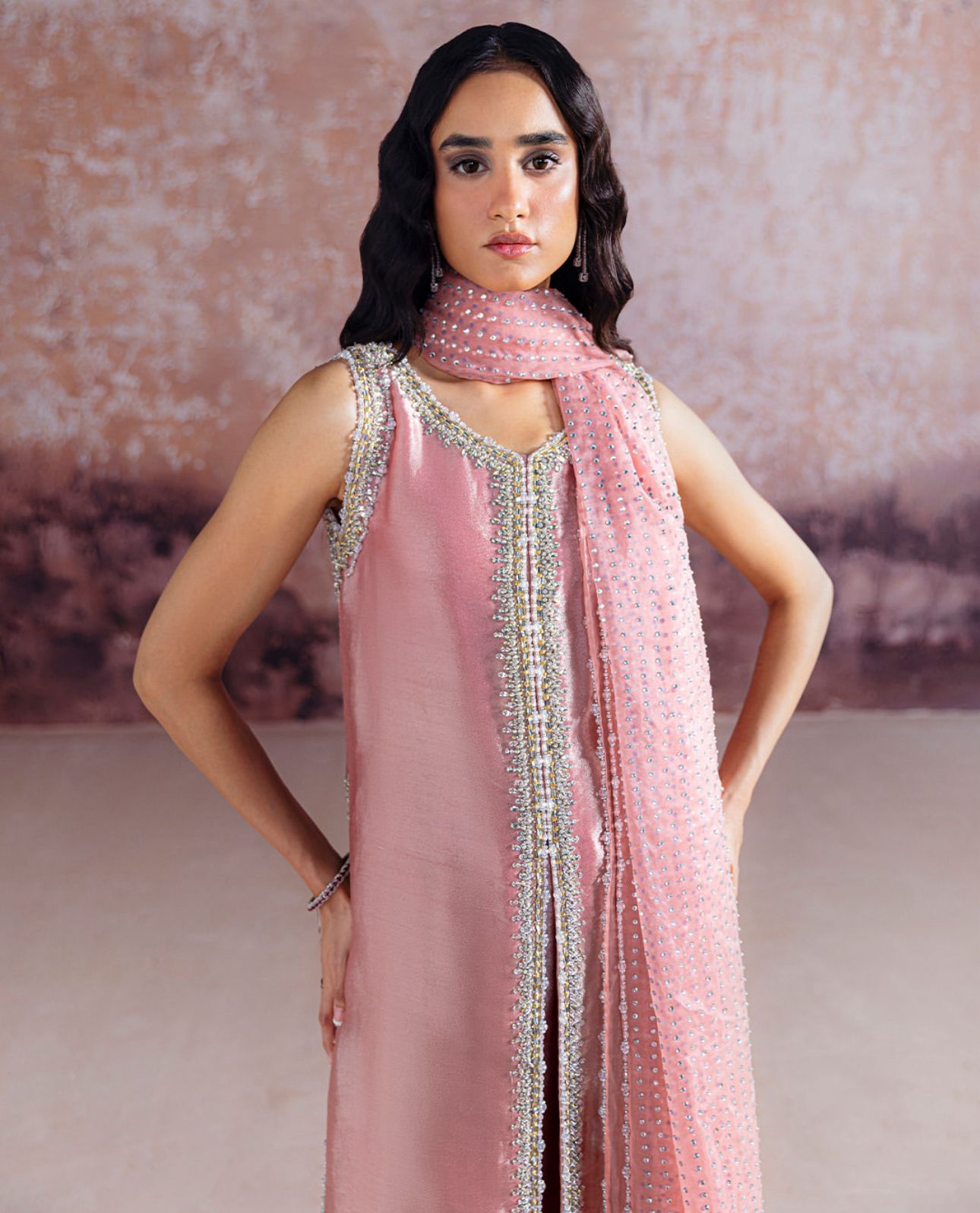 Sara Rohail – Pink Tissue Bridal Ensemble Wedding Edition