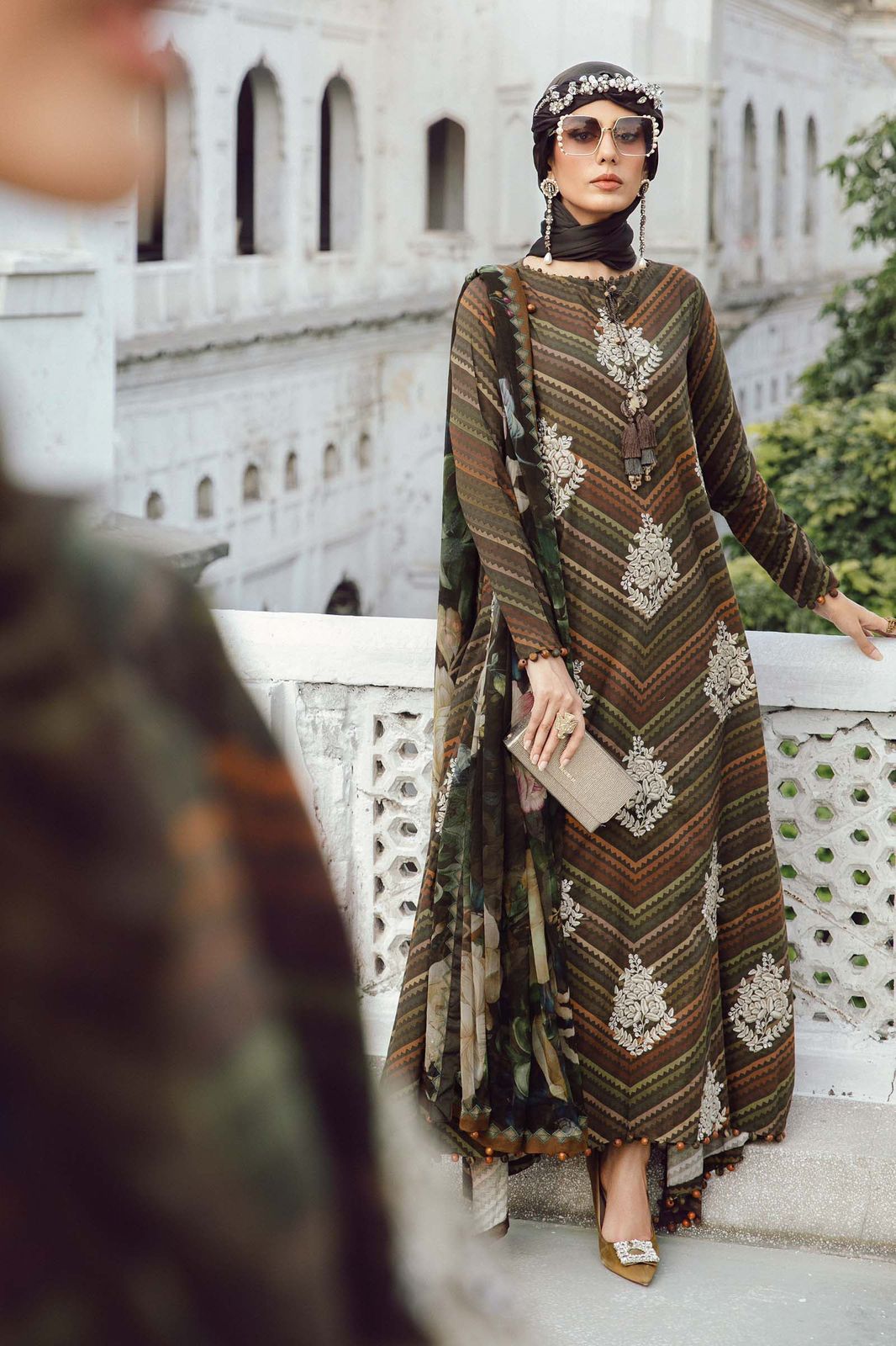 Maria B MPrint Unstitched 3-Piece Cambric Suit | Festive Wear Collection