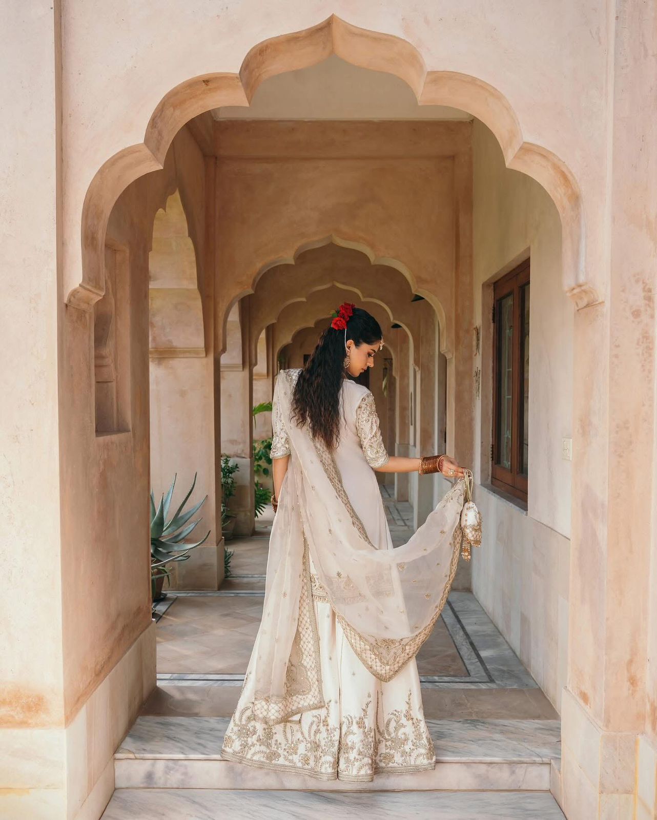 Kanwal Malik Ivory Luxury Edition – Korean Silk Embroidered Formal Set