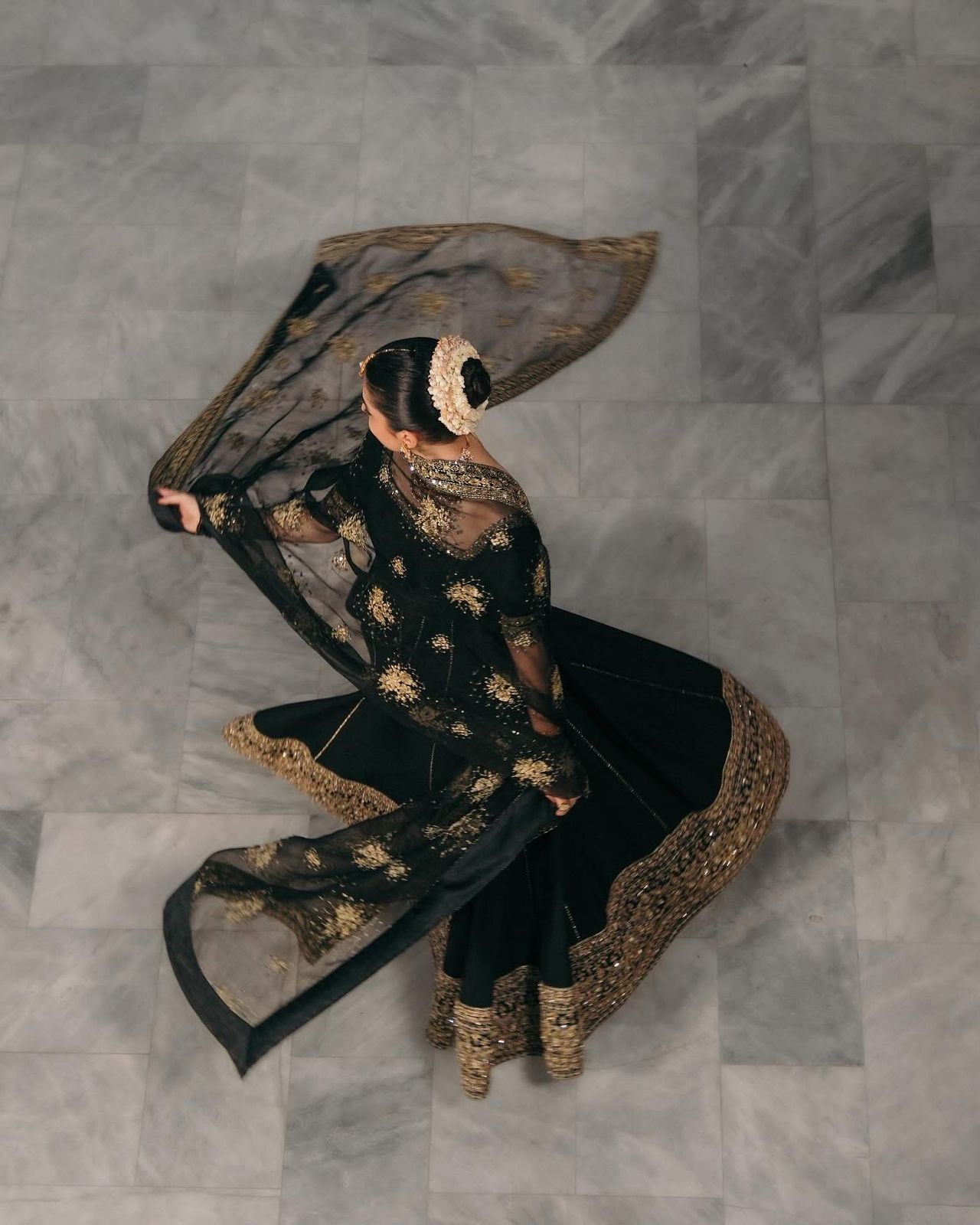Kanwal Malik Black Wedding Edition Pishwas – Elegant Korean Silk Ensemble