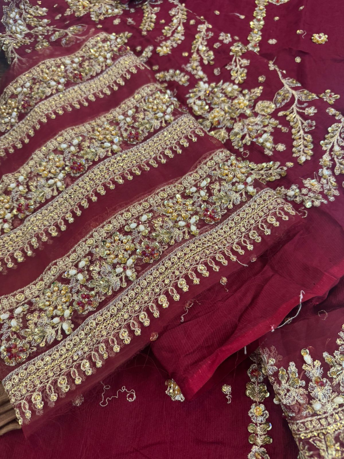 Haris Shakeel Luxury Embroidered Silk Dress – Ready-to-Wear Party Edition