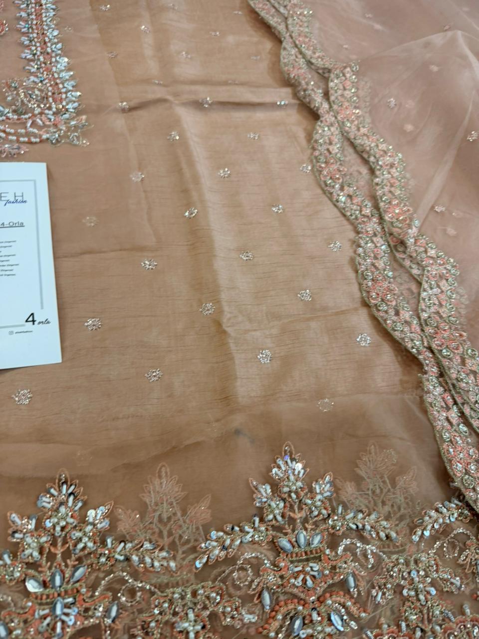 Alizeh Blush Pink Embroidered Formal Suit | Luxury Organza 3-Piece Dress