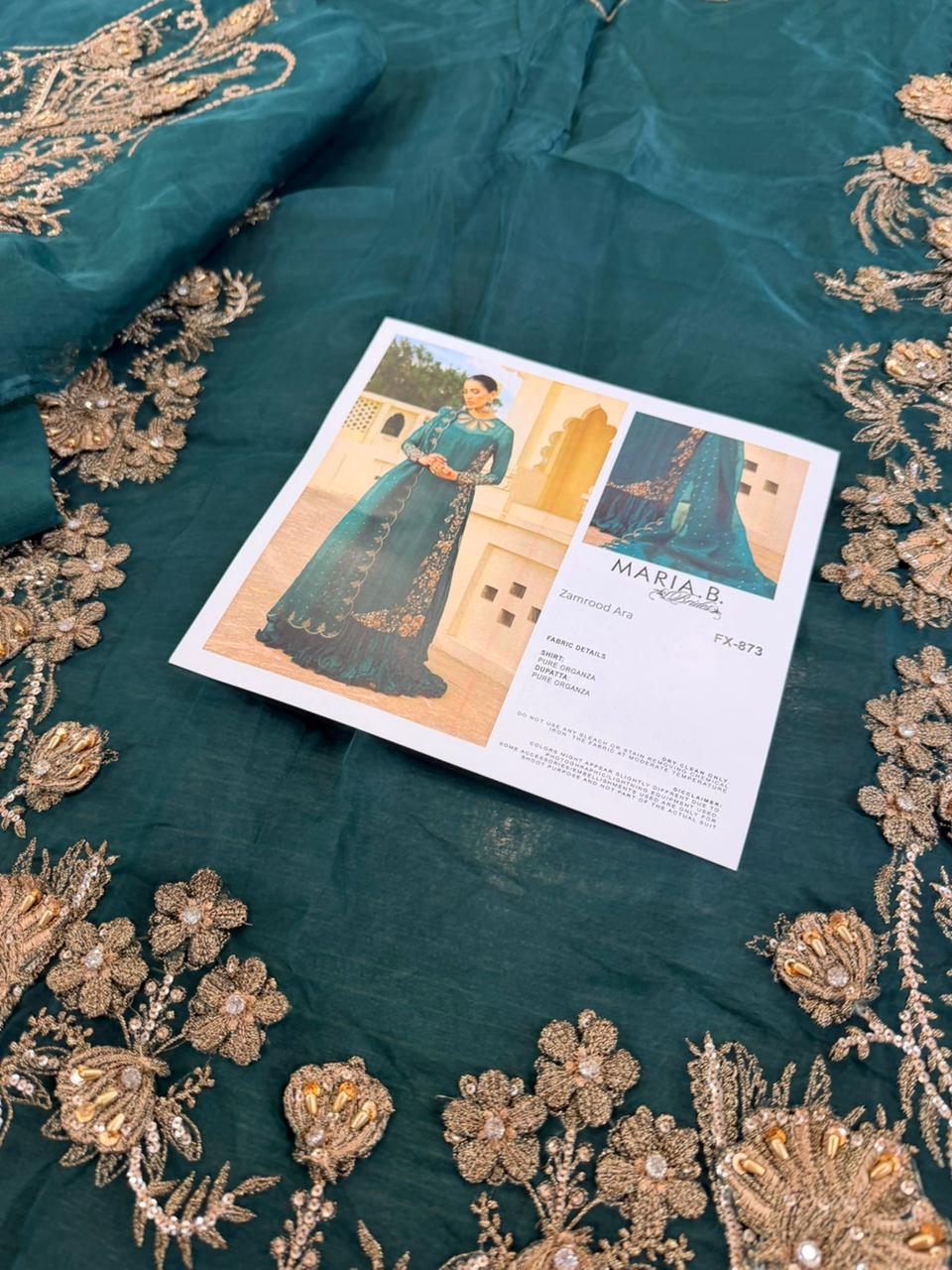 Maria B – Zamrood Ara Emerald Green Wedding Ensemble