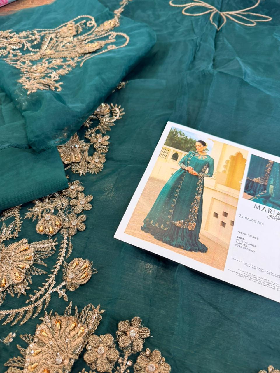 Maria B – Zamrood Ara Emerald Green Wedding Ensemble