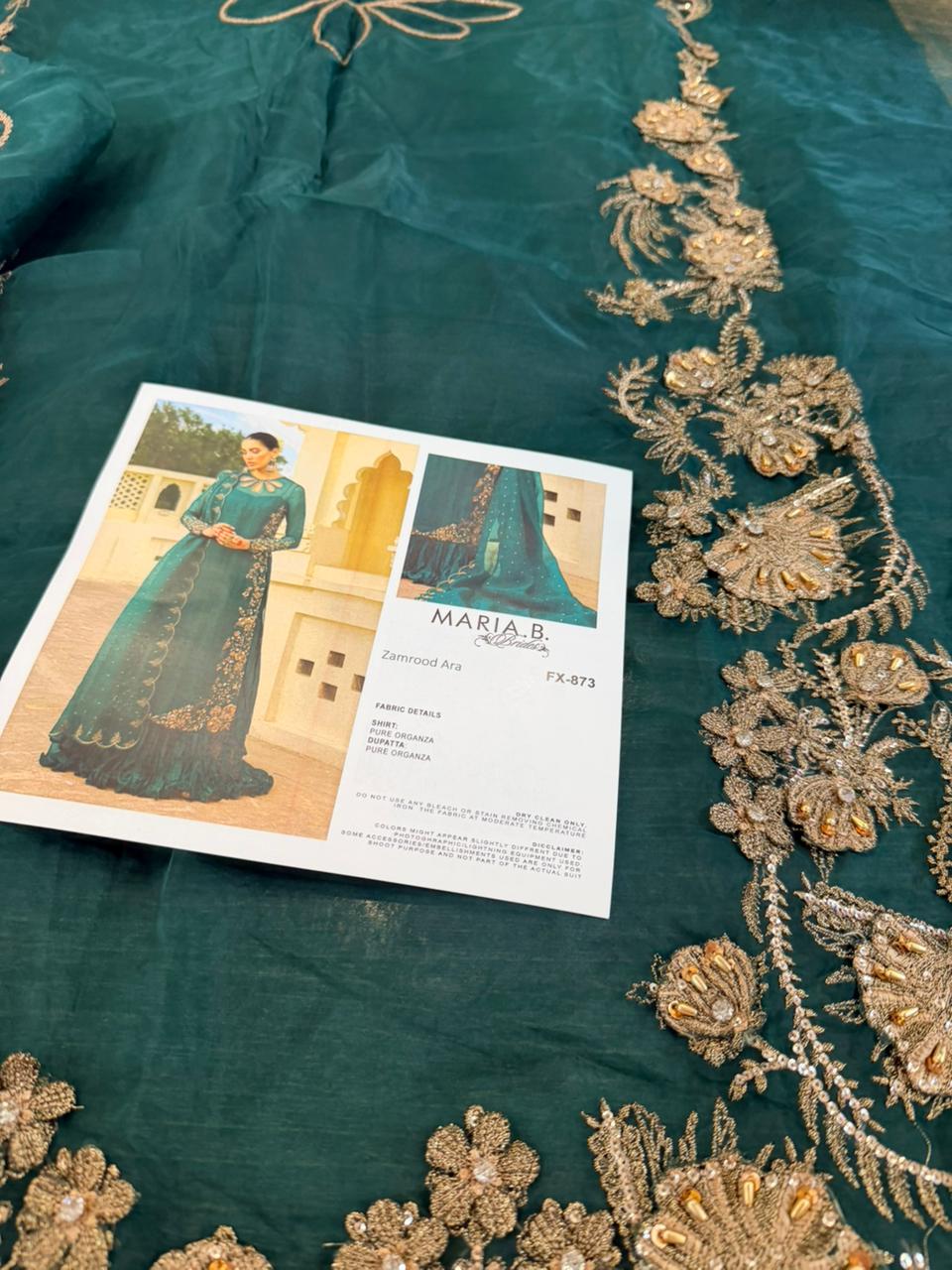 Maria B – Zamrood Ara Emerald Green Wedding Ensemble