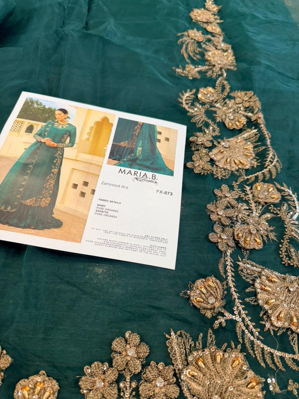 Maria B – Zamrood Ara Emerald Green Wedding Ensemble