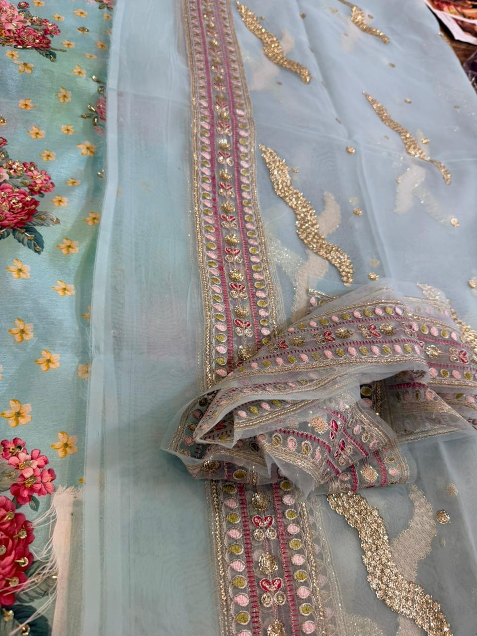 Faiza Saqlain – Rosabella Sea Green Wedding Ensemble