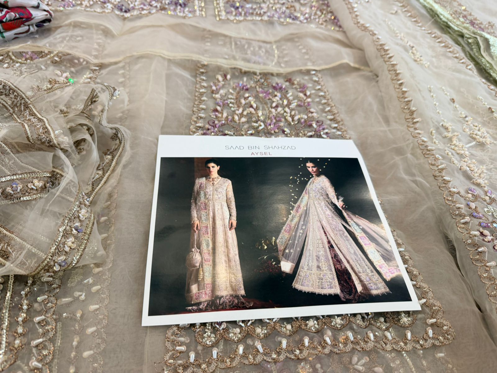 Saad Bin Shahzad Aysel Illic Pink Embroidered 3-Piece Luxury Dress