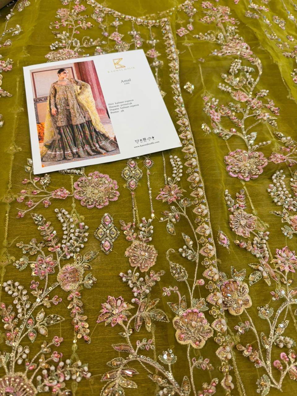 Kanwal Malik Olive Green Angrakha | Luxury Formal Wear | Buy Online clothesforum Kanwal Malik Olive Green Angrakha | Luxury Formal Wear | Buy Online clothesforum