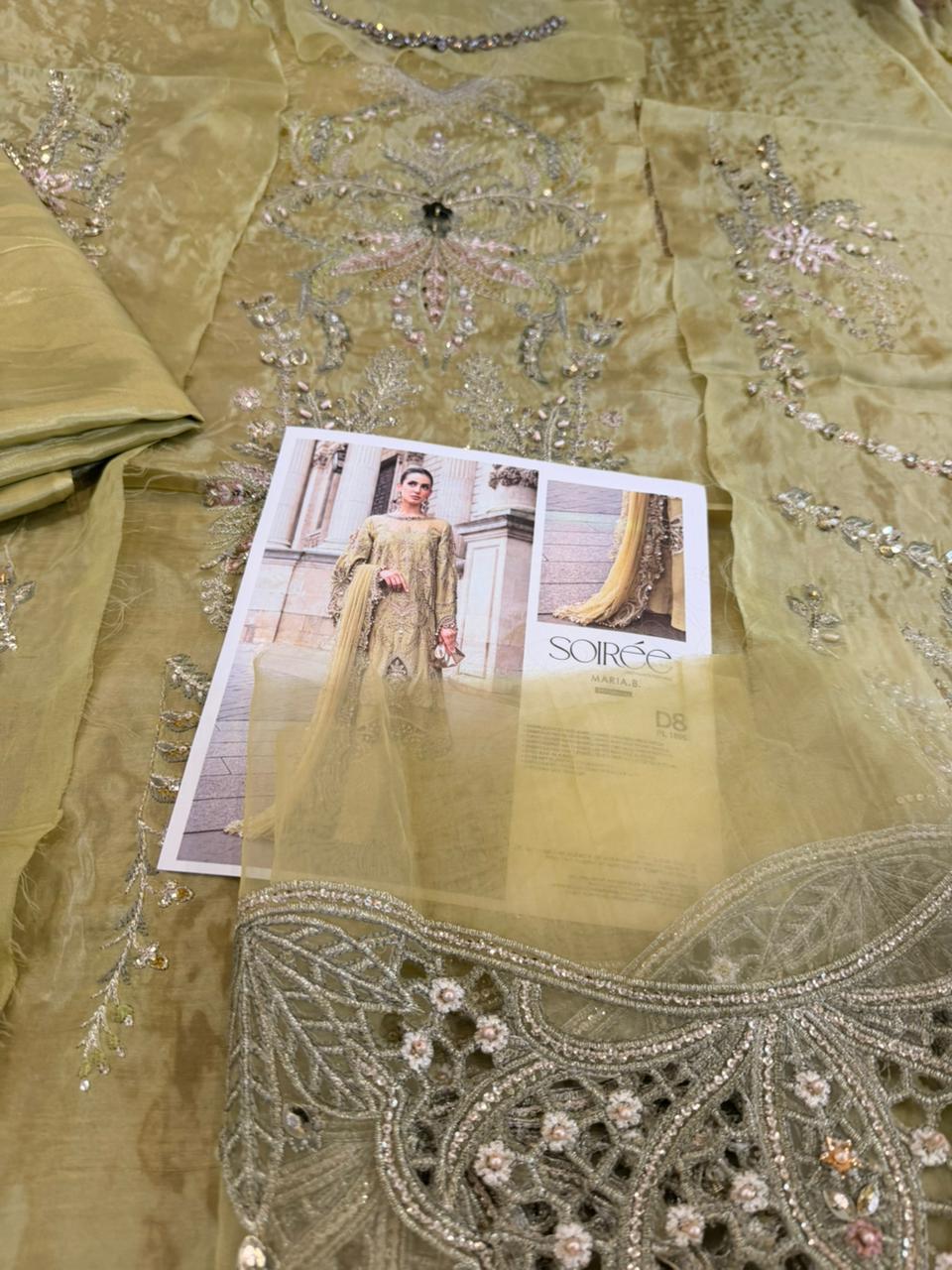 Maria B Wedding Raw Silk Suit | Hand Embellished Formal