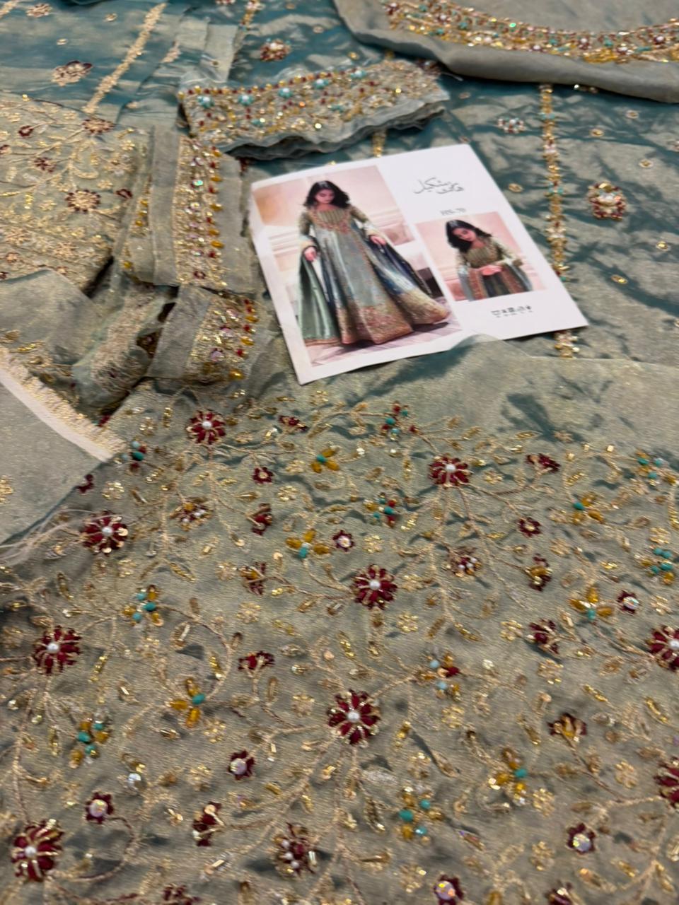 Haris Shakeel Luxury Embroidered Lawn Suit | Elegant 3-Piece Festive Formal