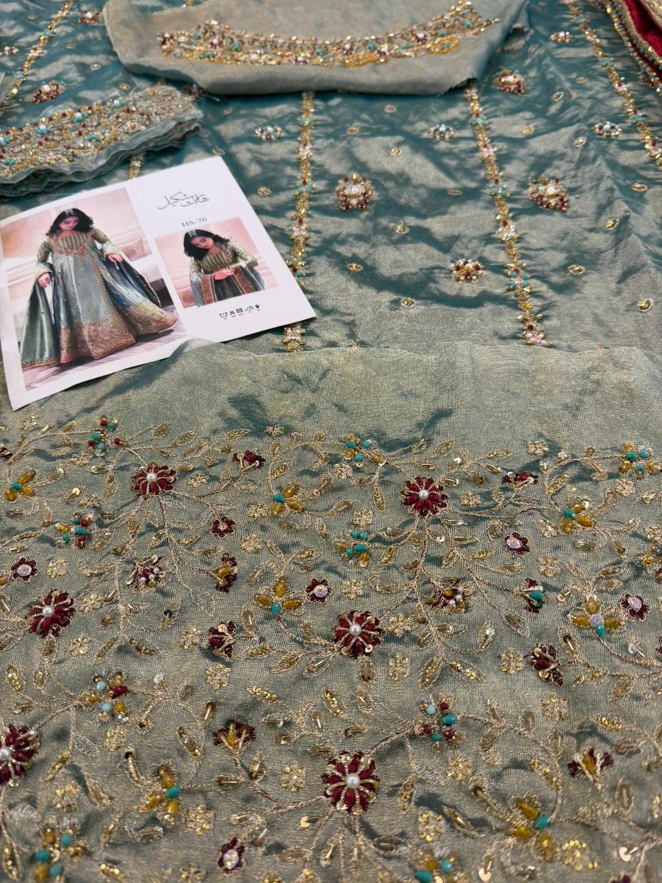 Haris Shakeel Luxury Embroidered Lawn Suit | Elegant 3-Piece Festive Formal