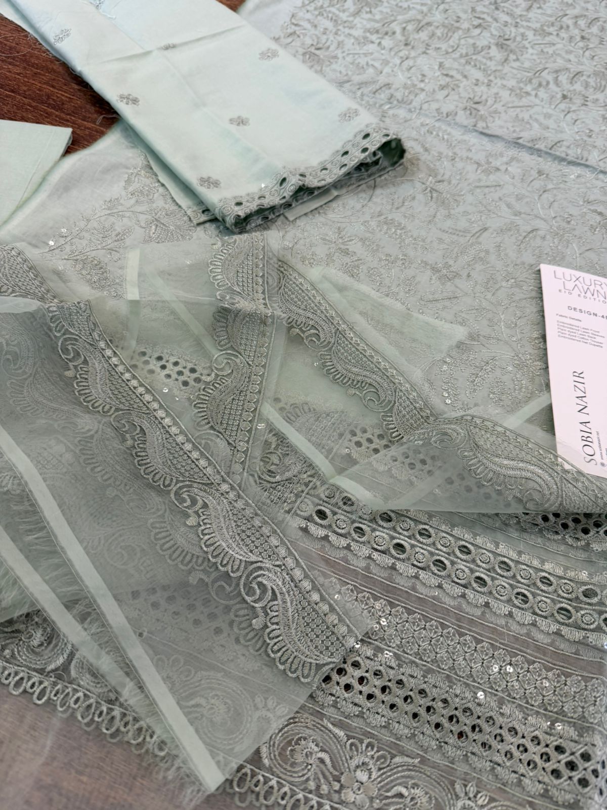 Sobia Nazir | Luxury Embroidered Lawn & Net Dupatta 2026