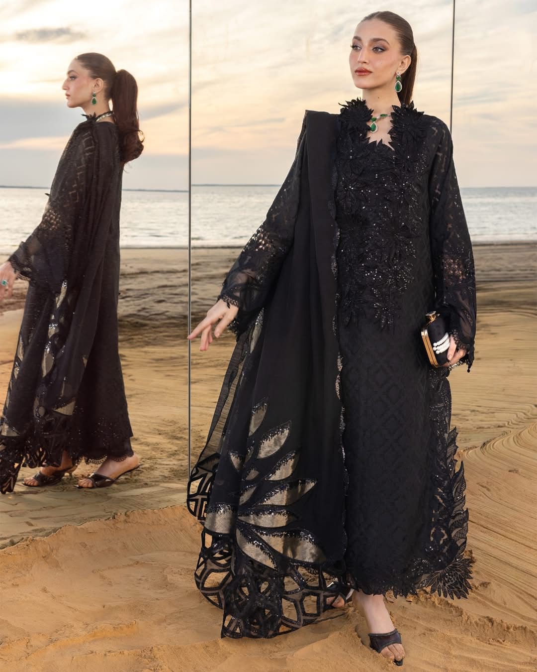 Rang Rasiya | Alaya 3D Floral Borsha Fabric Luxury Suite