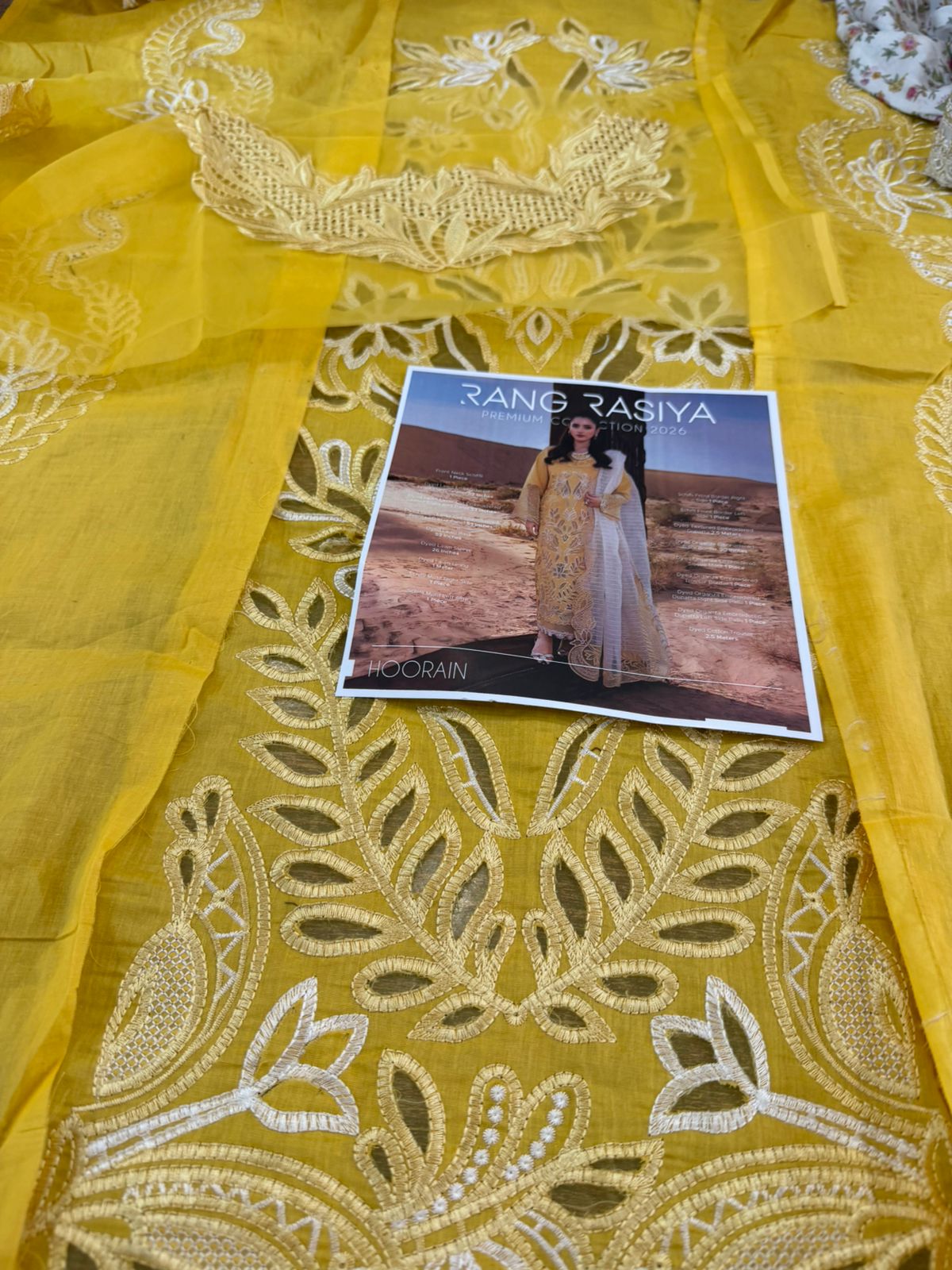 Rangrasya Premium Luxury Lawn 2026 | Laser Cut Schifli Embroidered Suit