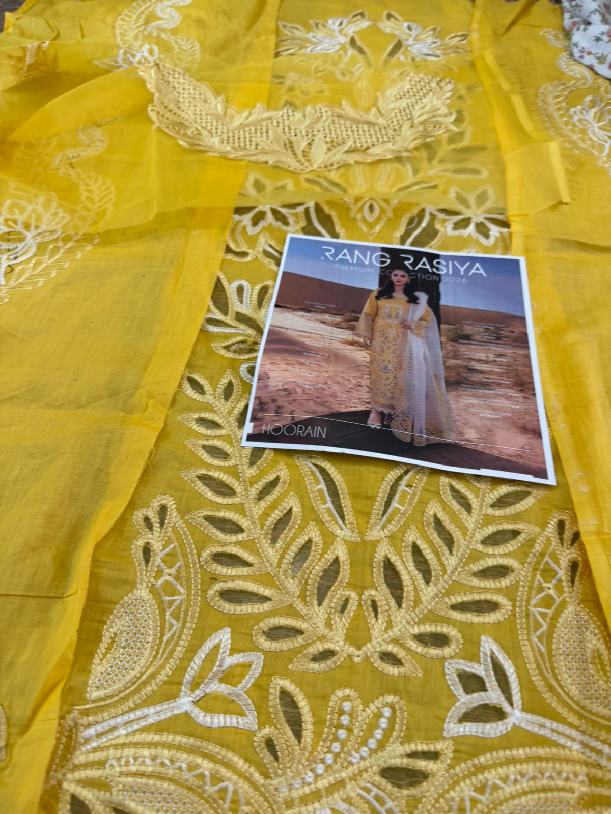 Rangrasya Premium Luxury Lawn 2026 | Laser Cut Schifli Embroidered Suit