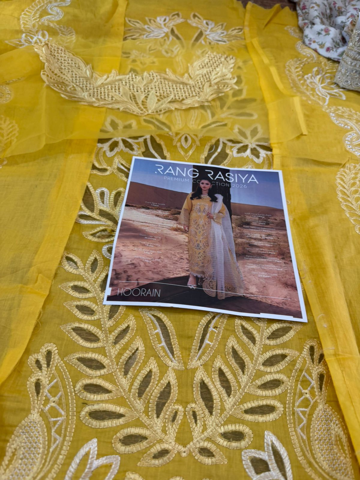 Rangrasya Premium Luxury Lawn 2026 | Laser Cut Schifli Embroidered Suit