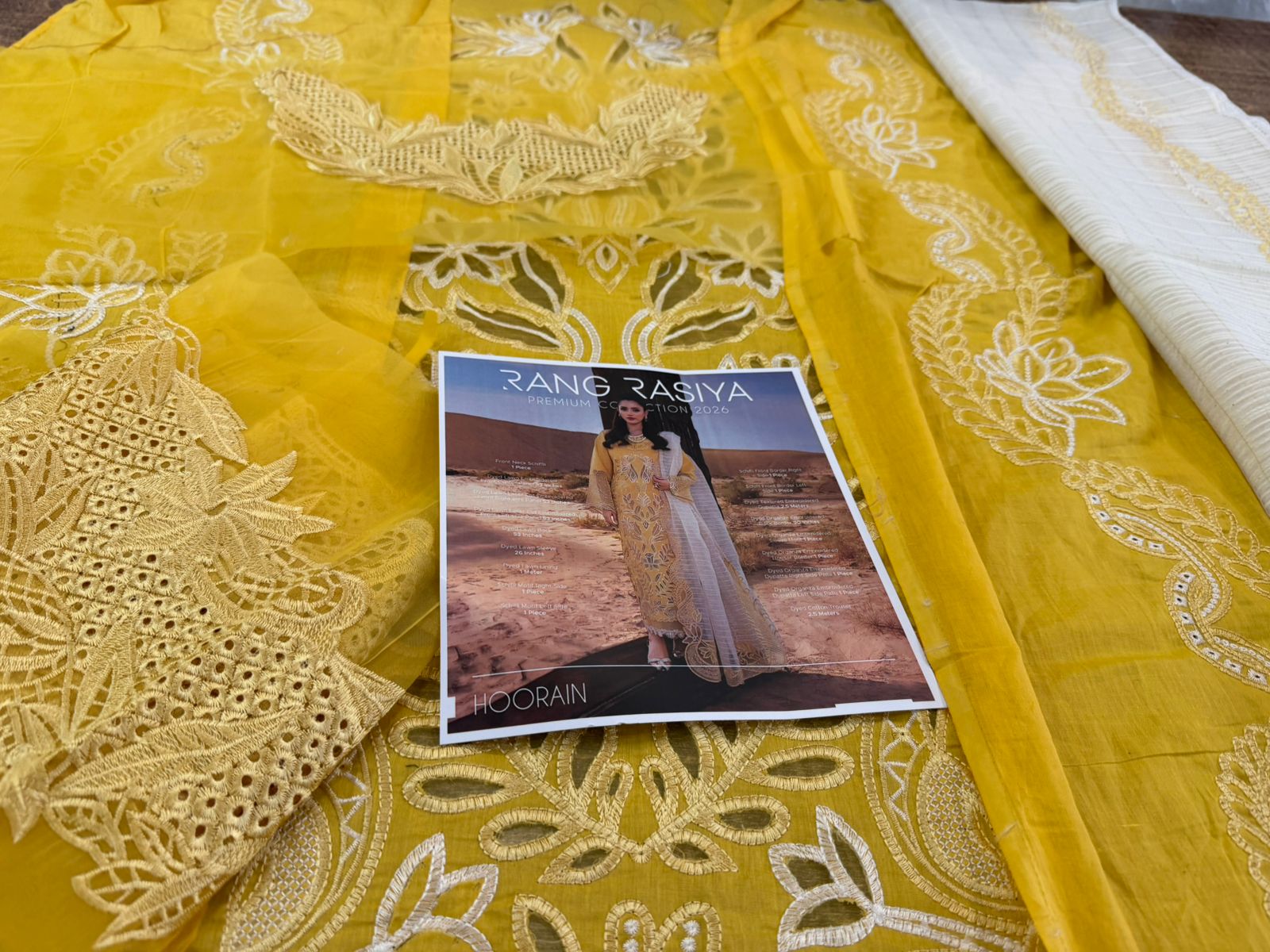 Rangrasya Premium Luxury Lawn 2026 | Laser Cut Schifli Embroidered Suit