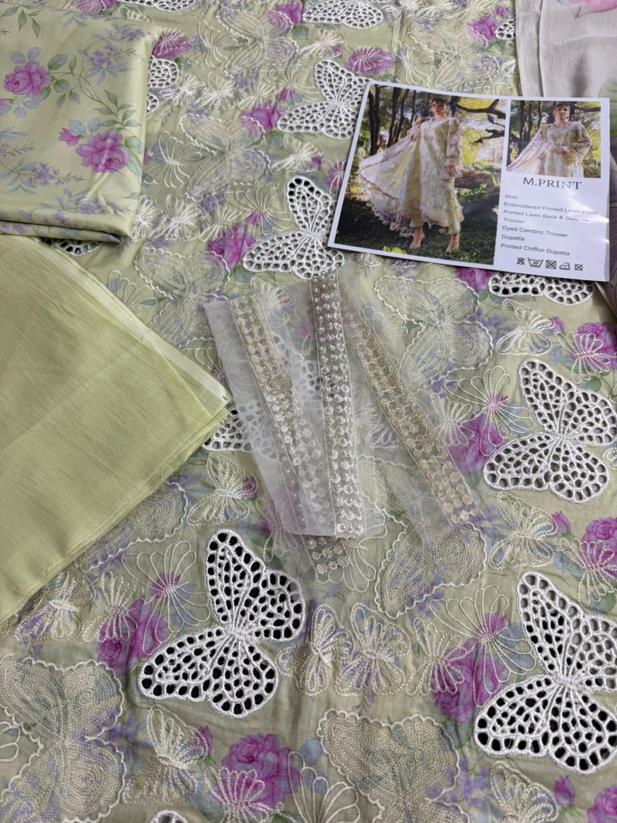 Maria B M-Prints Luxury Yellow Lawn 2026 | Embroidered 3-Piece Suit