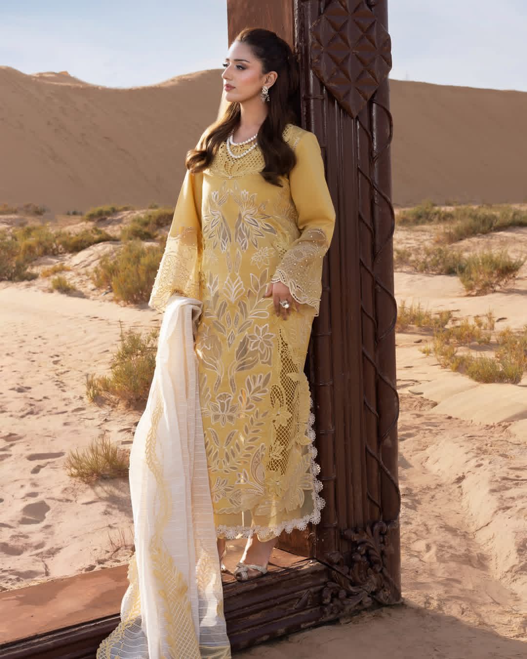 Rang Rasiya Ivory Schiffli Lawn 2026 | Luxury Embroidered Summer Suit