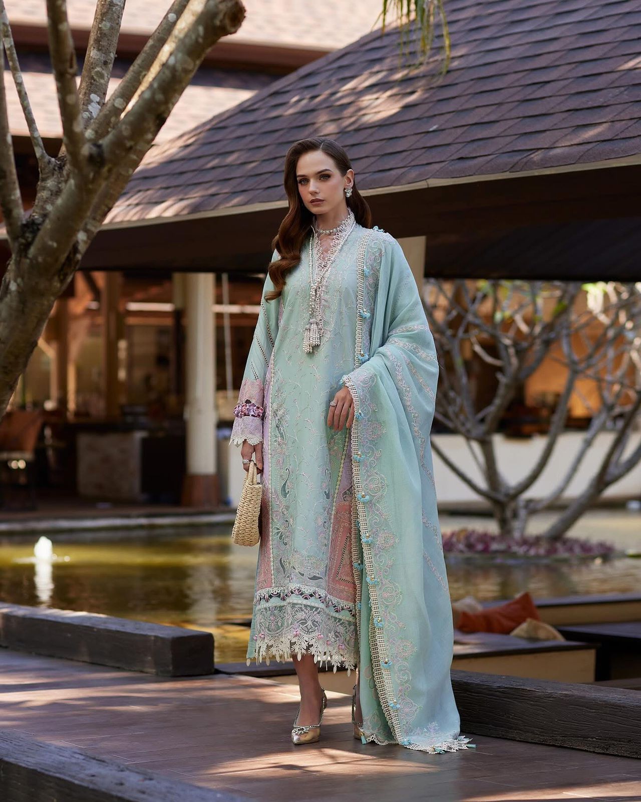 Kanwal Malik Aqua Laser-Cut Lawn | Luxury Summer 2026 Collection