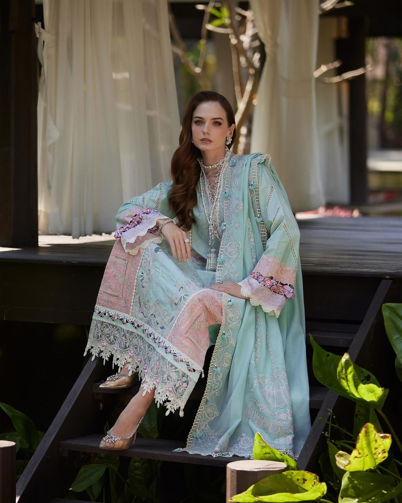 Kanwal Malik Aqua Laser-Cut Lawn | Luxury Summer 2026 Collection
