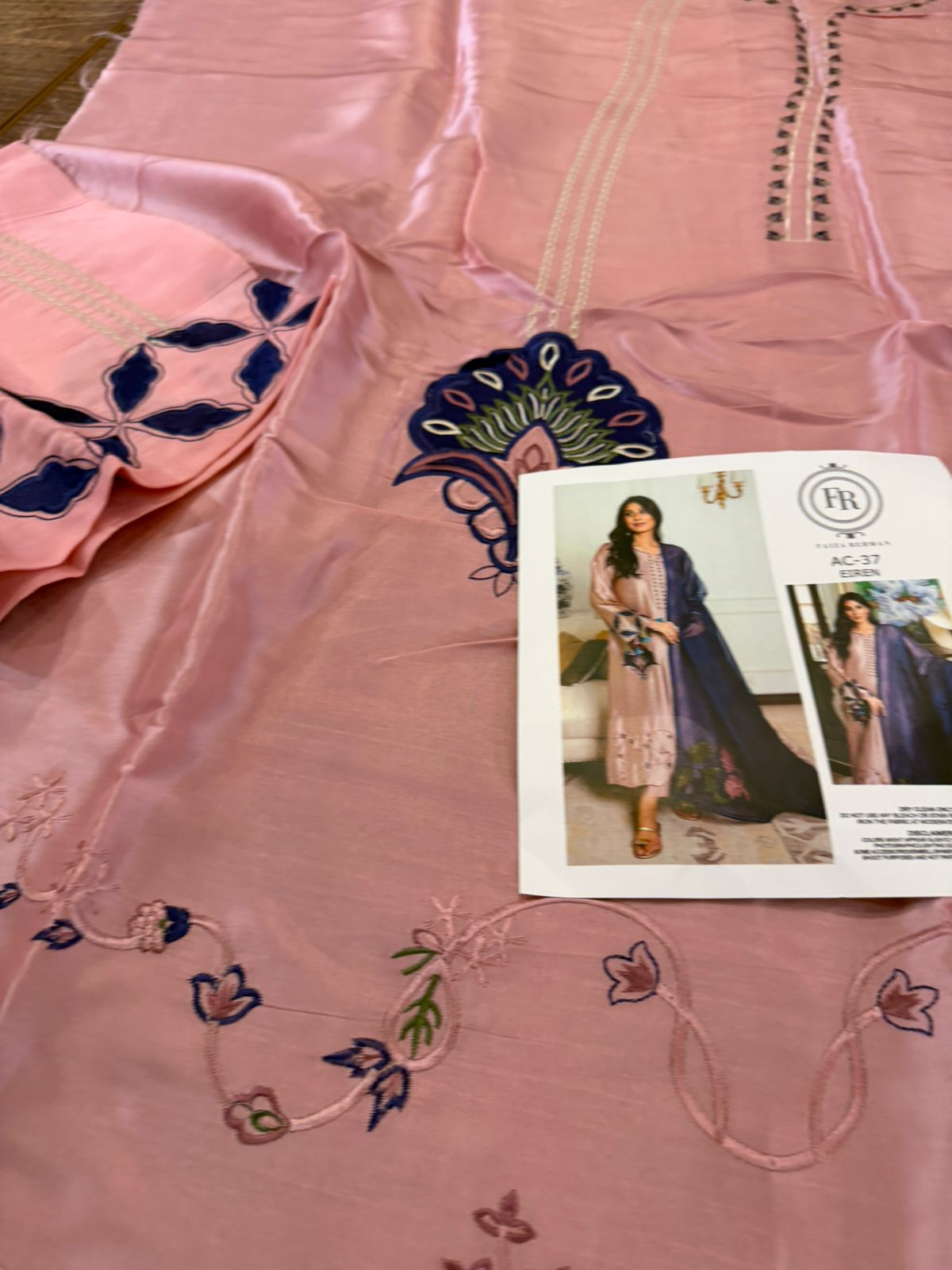 Faiza Rehman Misty Mauve Tissue Silk | Luxury Embroidered 2026