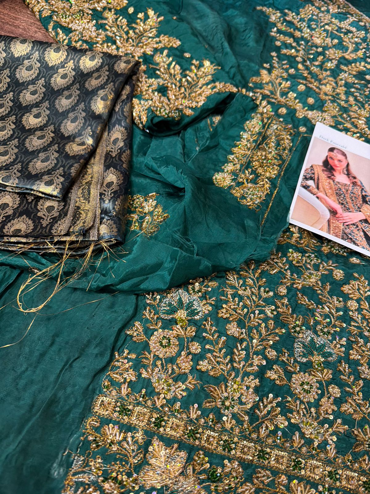 Haris Shakeel Embroidered Tussle Silk Gown | Wedding Collection