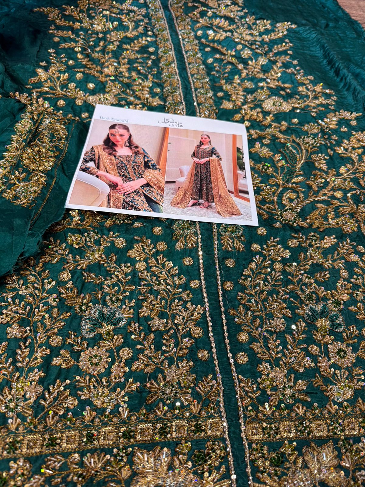 Haris Shakeel Embroidered Tussle Silk Gown | Wedding Collection