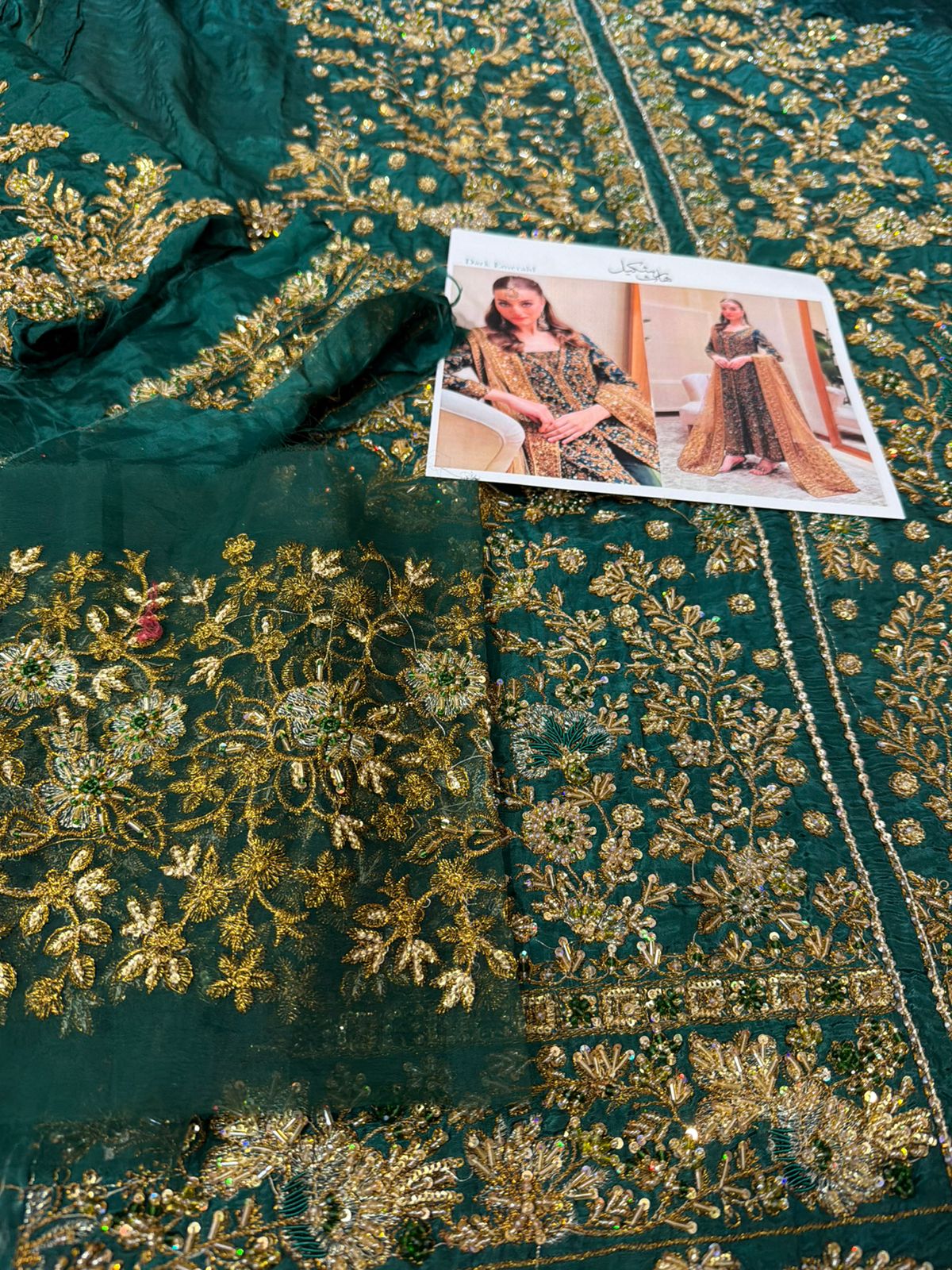 Haris Shakeel Embroidered Tussle Silk Gown | Wedding Collection