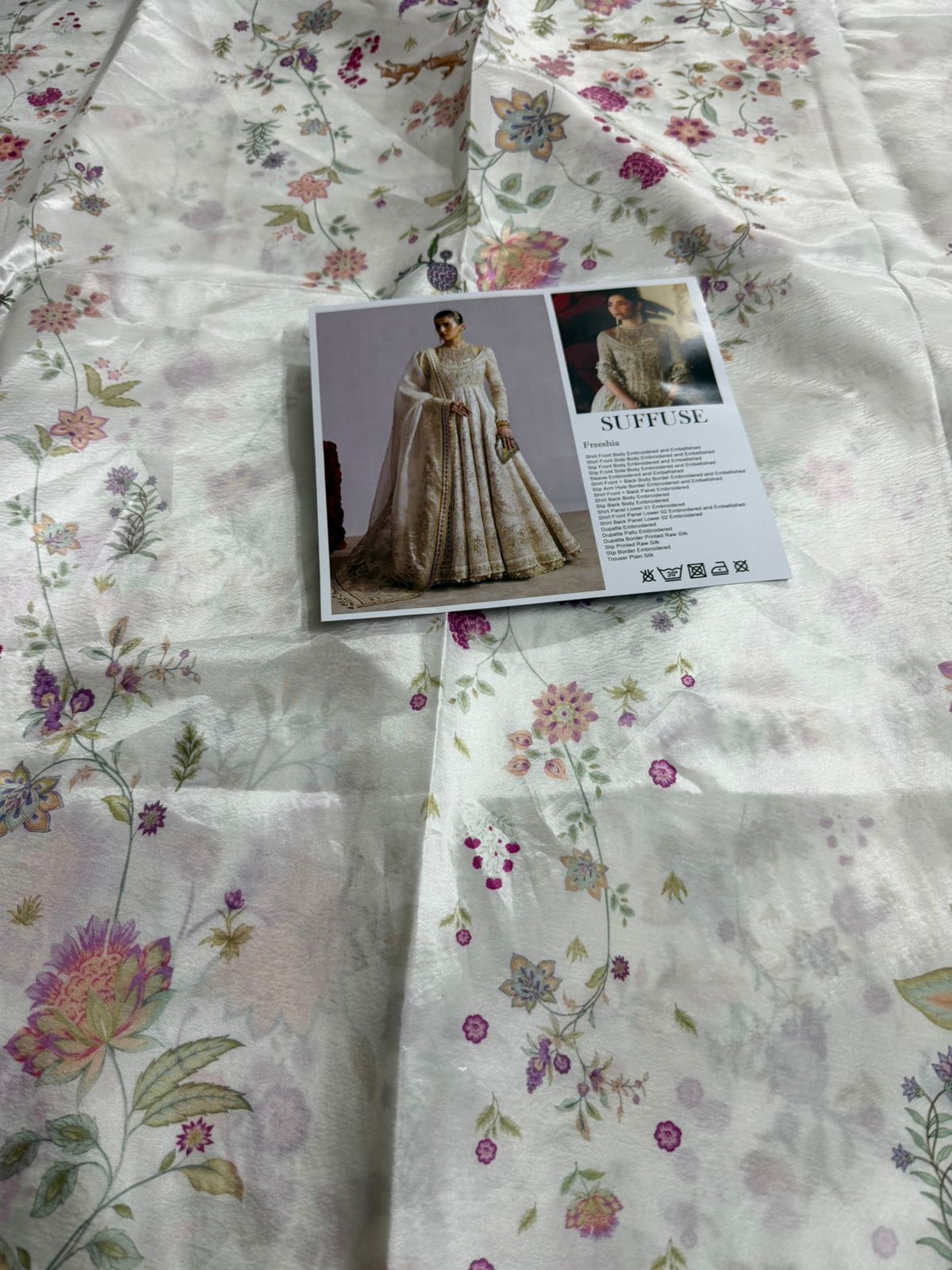 Suffuse by Sana Yasir Ivory Embroidered Organza Pishwas - 5 Piece