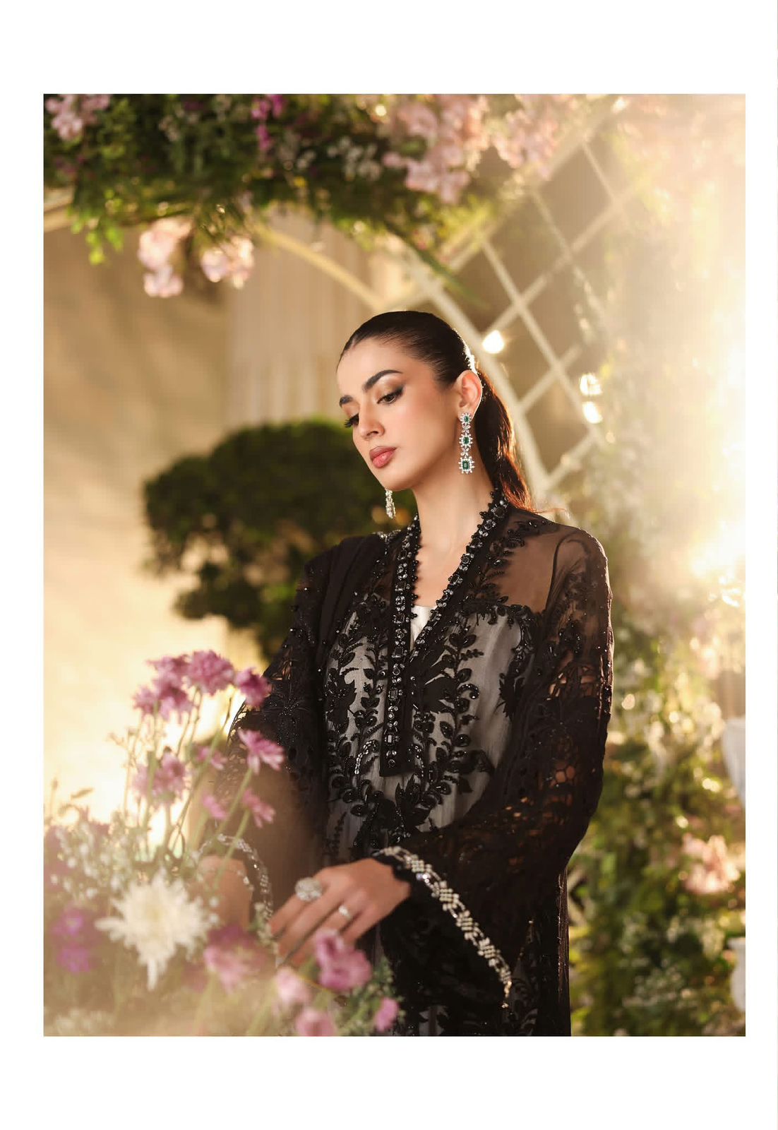 Maria B Black Embroidered Chiffon - Premium Formal Stitched Suit