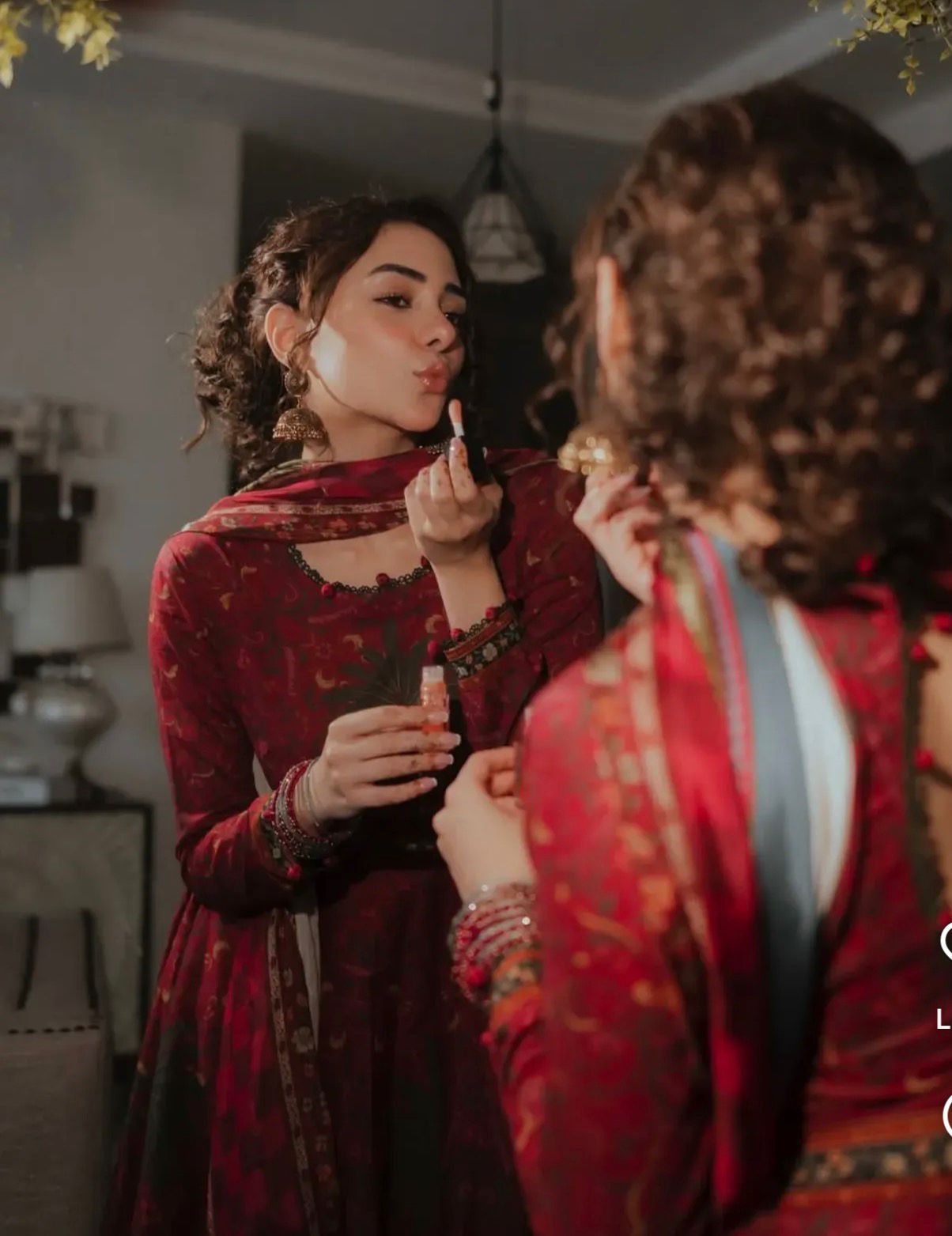 Zara Shahjahan Firdaus - Burgundy Luxury Lawn Shikargah Anarkali