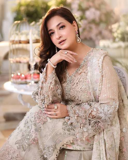 Maria B Emerald Green Embroidered Chiffon Wedding Suit